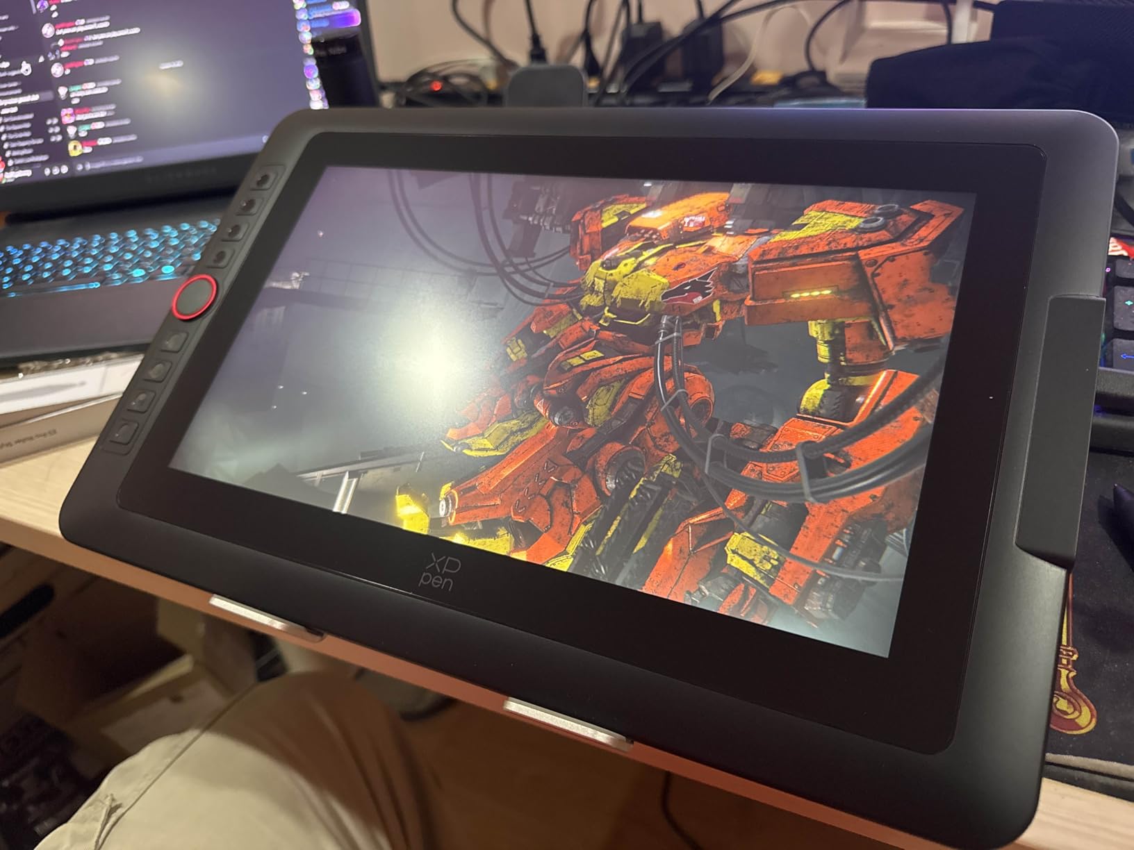 XPPen Upgraded Artist13.3 Pro V2 Drawing Tablet with Screen, 16384 Pen Pressure X3 Pro Stylus Pen Display, 99% sRGB Full-Laminated AG Screen Graphic Tablet with Stand, Red Dial, 8 Shortcut Keys 13.3