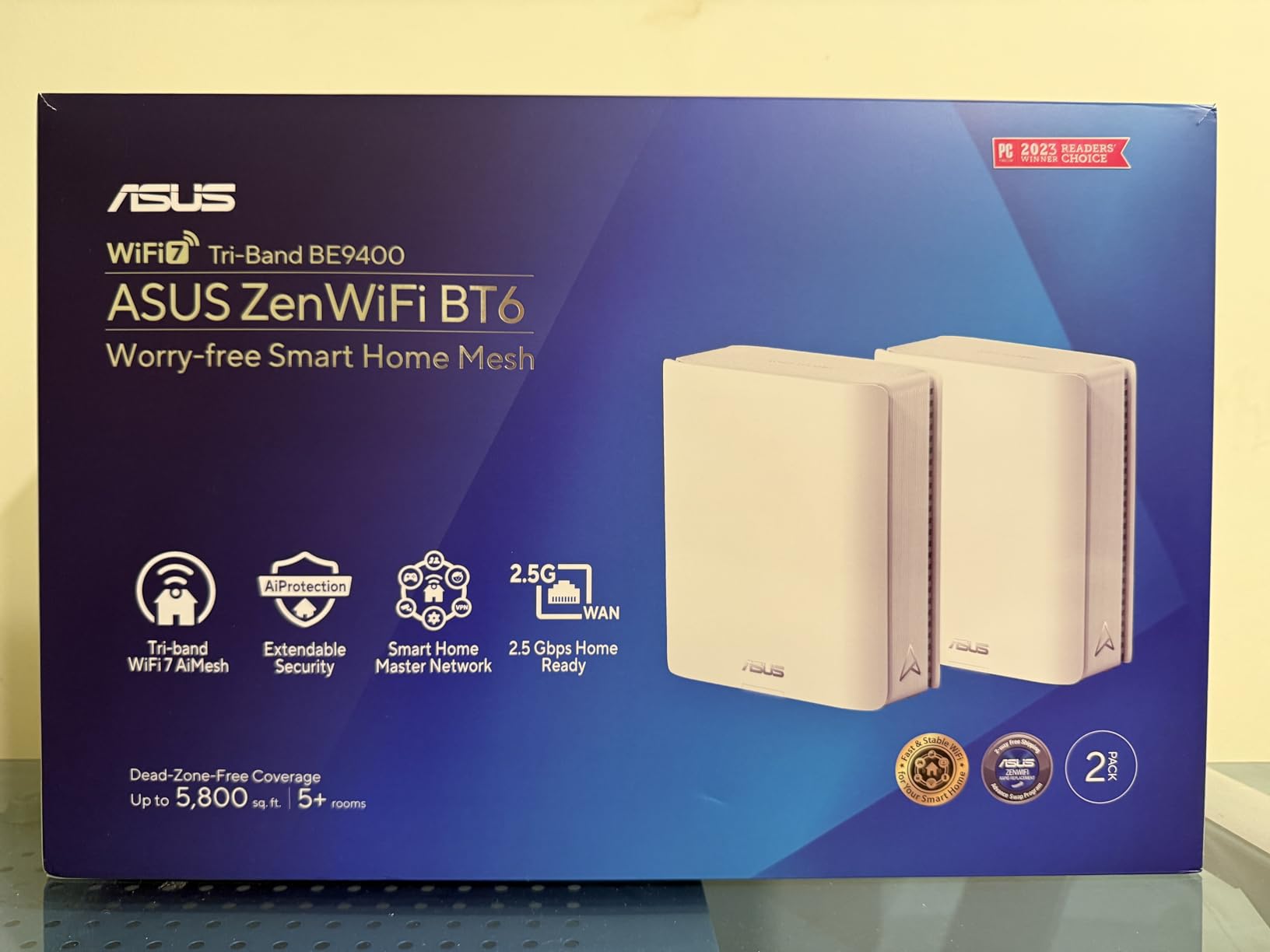 ASUS ZenWiFi BT6 Tri-Band WiFi 7 Mesh System (2-Pack) customer photo 1