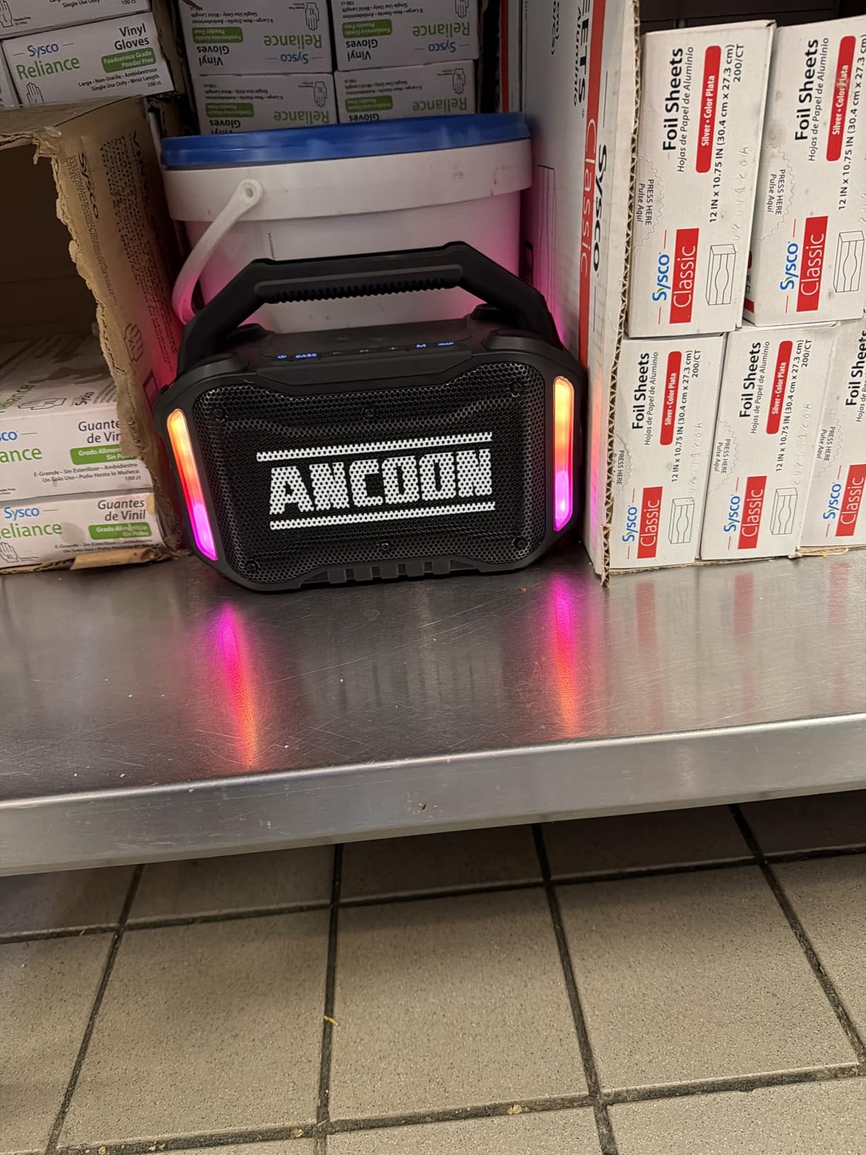 Speakers Bluetooth Wireless: 80W(Peak) Loud Speaker with Bass, 20H Playtime, IPX6 Waterproof, Large Jobsite Speakers for Work, Outdoor, Workshop, Garage, Portable Speaker with TWS (Black) customer photo 2