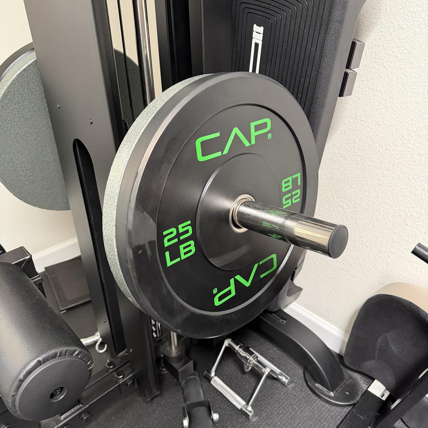 CAP 2-inch Olympic Bumper Plate Weight Set | 100-370 lbs | Multiple Colors | Storage Rack Optional customer photo 1