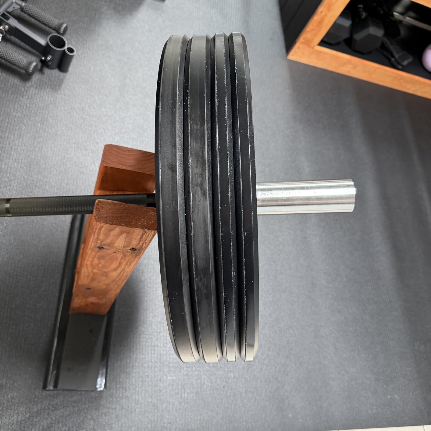 CAP 2-inch Olympic Bumper Plate Weight Set | 100-370 lbs | Multiple Colors | Storage Rack Optional customer photo 2