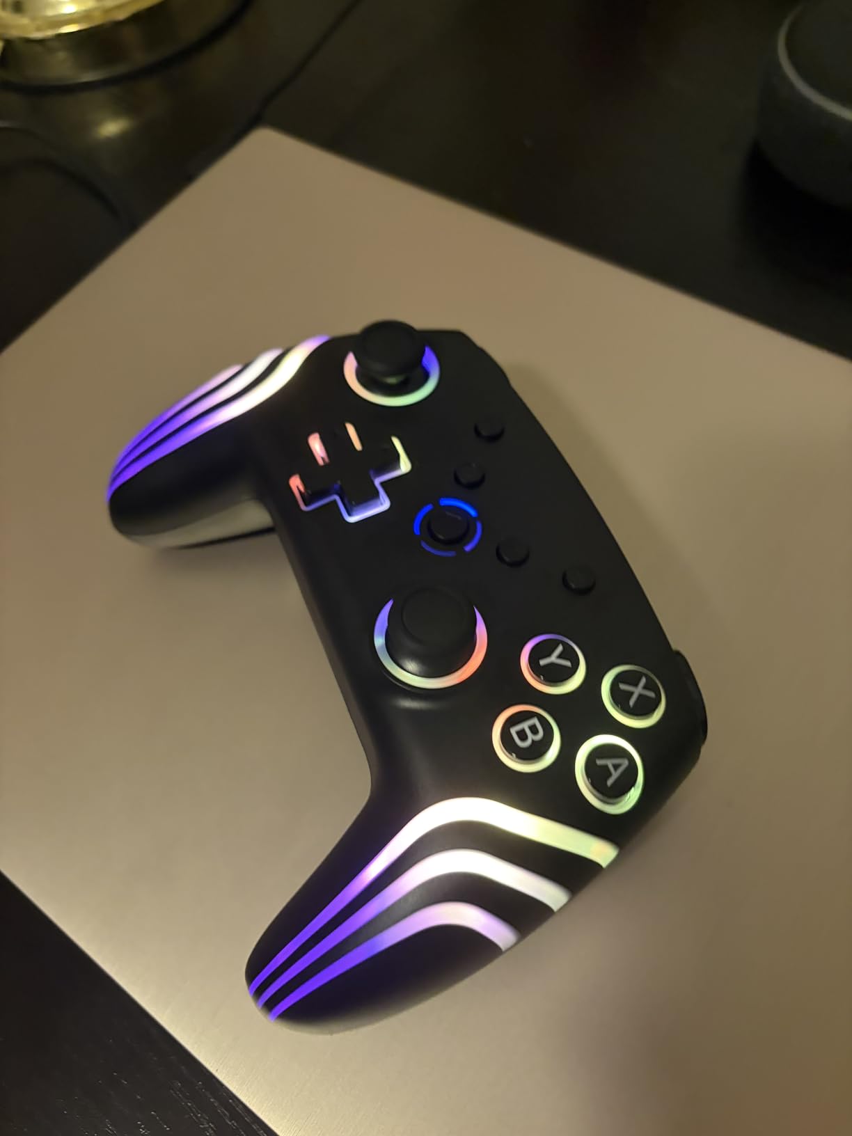 MYSTILUCK Wireless Pro Controller for Switch/Switch 2/Lite/OLED/PC, Gamepad with 7 Color-Changing RGB Lighting/Dual Vibration/6-Axis Gyroscope/Turbo, Ergonomically Designed Precise Joystick customer photo 2