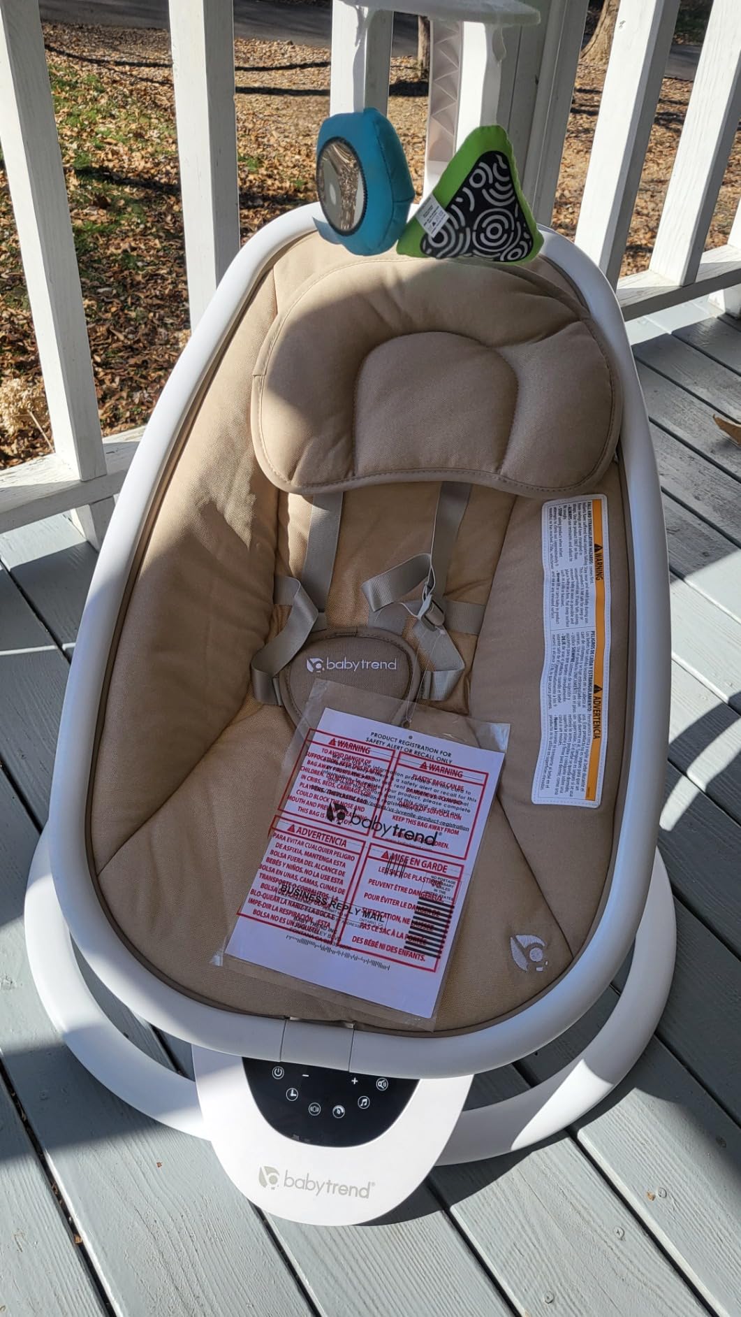Baby Trend NuMotion Infinity Swing - 5 Motion Modes, Touchscreen Control, Remote, Multi-Position Recline & Hanging Toys - Dash Grey customer photo 1
