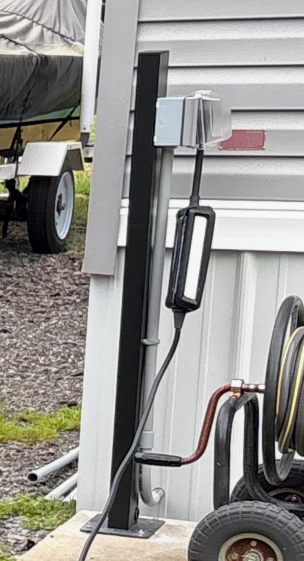 Tesla Charger Pedestal Outdoor EV Charger Stand with Holder for EV Charging Station Black customer photo 2