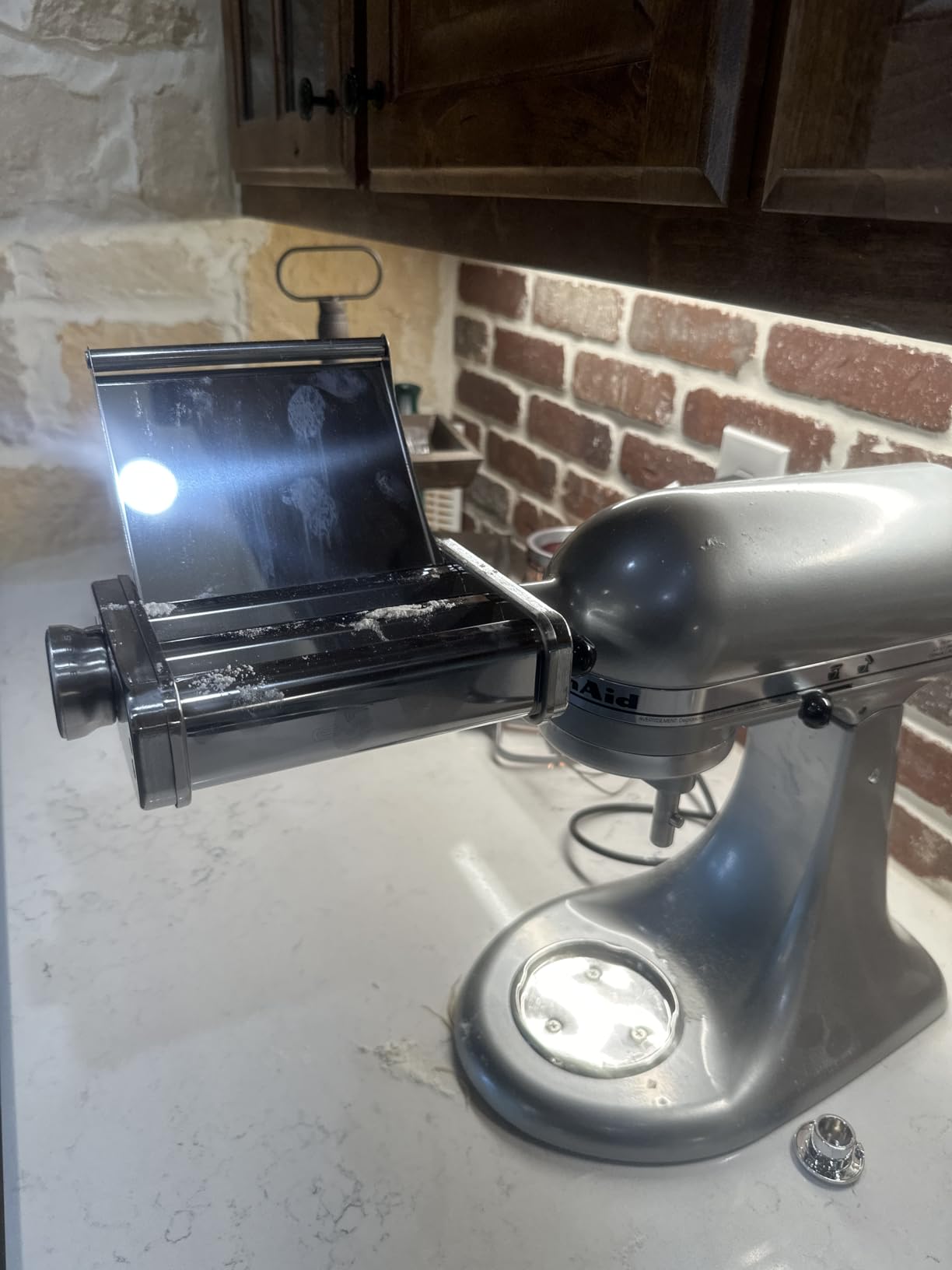 3 in 1 Pasta Attachment for KitchenAid Stand Mixer, All Metal Pasta Maker KitchenAid Attachment, Pasta Sheet Roller, Spaghetti Cutter, Fettuccine Cutter Maker Accessories and Cleaning Brush by Gvode customer photo 1