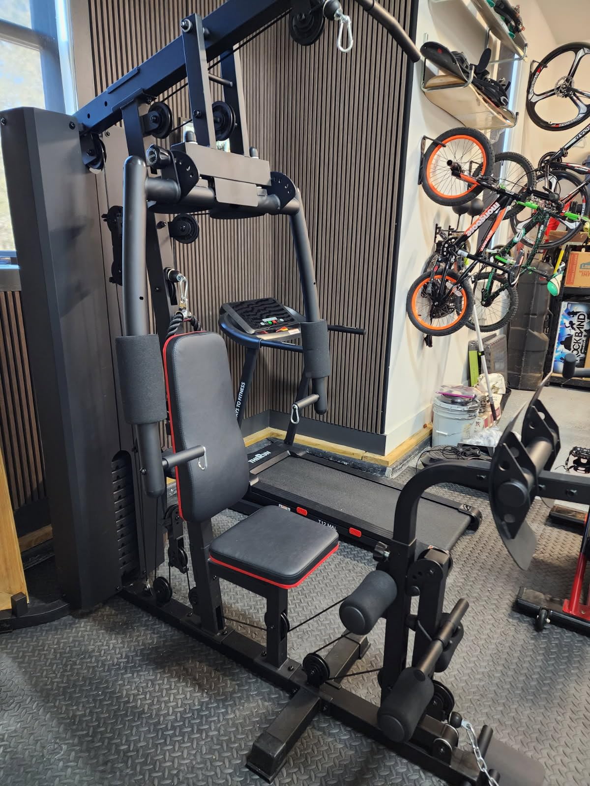 Mikolo Home Gym, Workout Station with 150LBS Weight Stack, Multifunctional Home Gym Equipment, Exercise Equipment for Full Body Strength Training customer photo 1