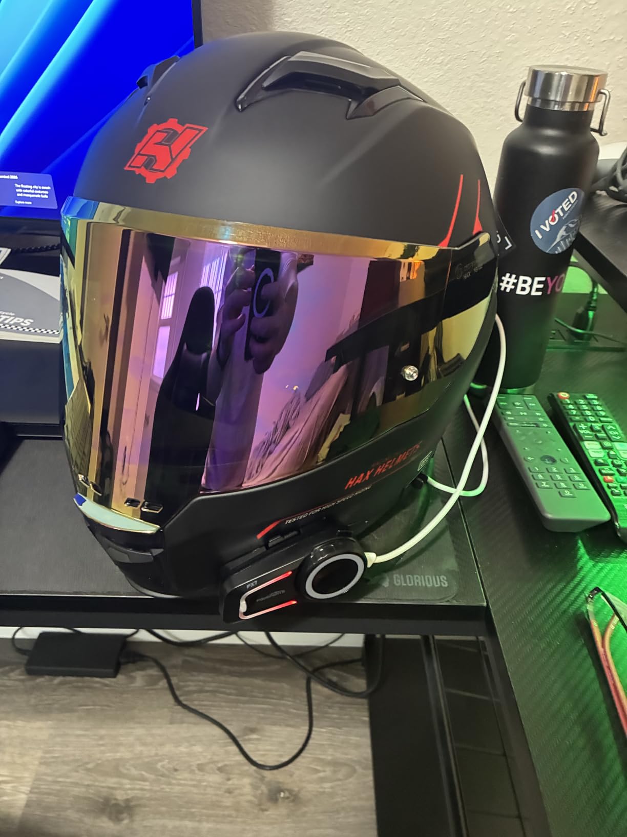 Fodsports FX7 10-Rider Mesh Motorcycle Bluetooth Headset, Smart APP Control, Dual Chips V5.4 Helmet Communication System Intercom with Audio Multitasking, Music Share & FM, IP67 Waterproof, 1 Pack customer photo 1