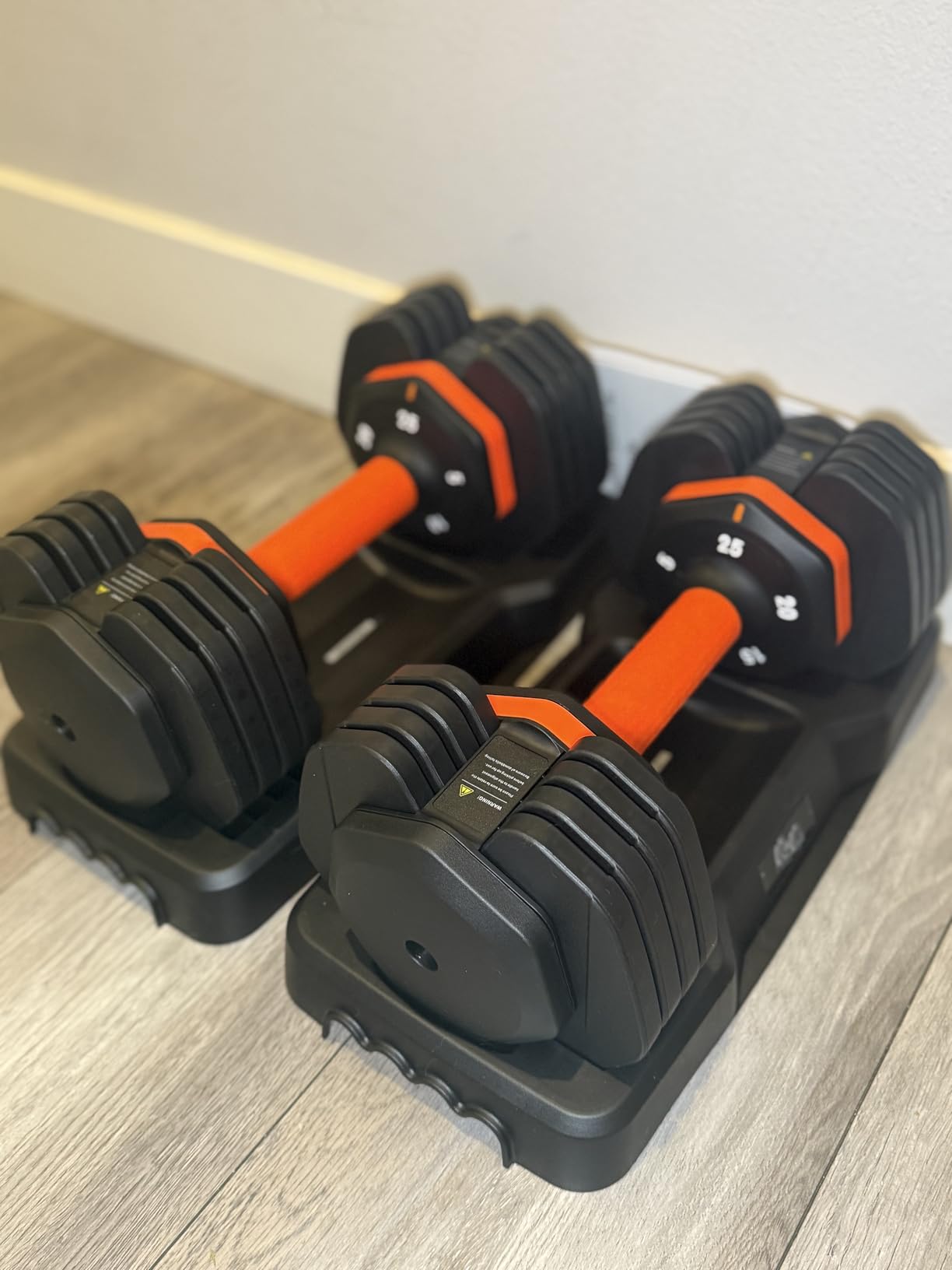 2026 Updated Adjustable Dumbbell Set of 2, 110lbs/50lbs Weights Dumbbell Set with Storage Box, 25lbs/55lbs Adjustable Weights with Anti-slip Silicone Grip, Weight Set For Home Gym Suit both Men and Women customer photo 1