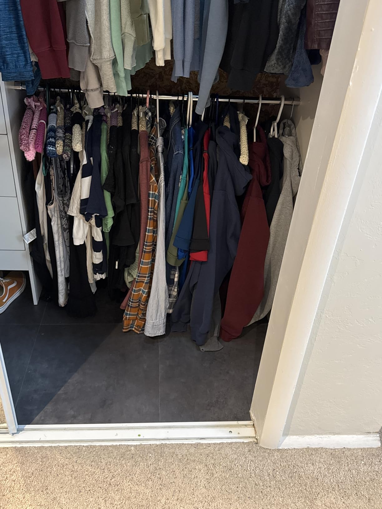 8FT Closet System, 96'' Closet Organizer System with 3 Hanging Rods, Wall Mount Bedroom Wardrobe with 3 Drawers customer photo 1