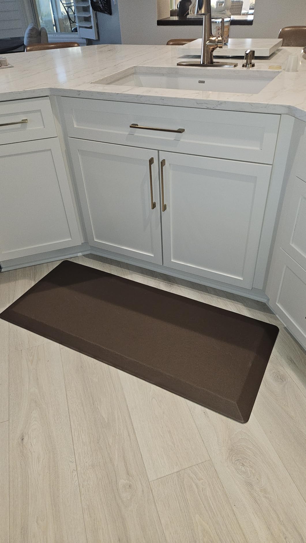 Anti Fatigue Kitchen Mats for Floor, 9/10 Extra Thick Cushioned Standing Desk Mat, Comfort Memory Foam Ergonomic Kitchen Rugs and Mats Non-Slip Waterproof for Office, Kitchen, Sink, 20