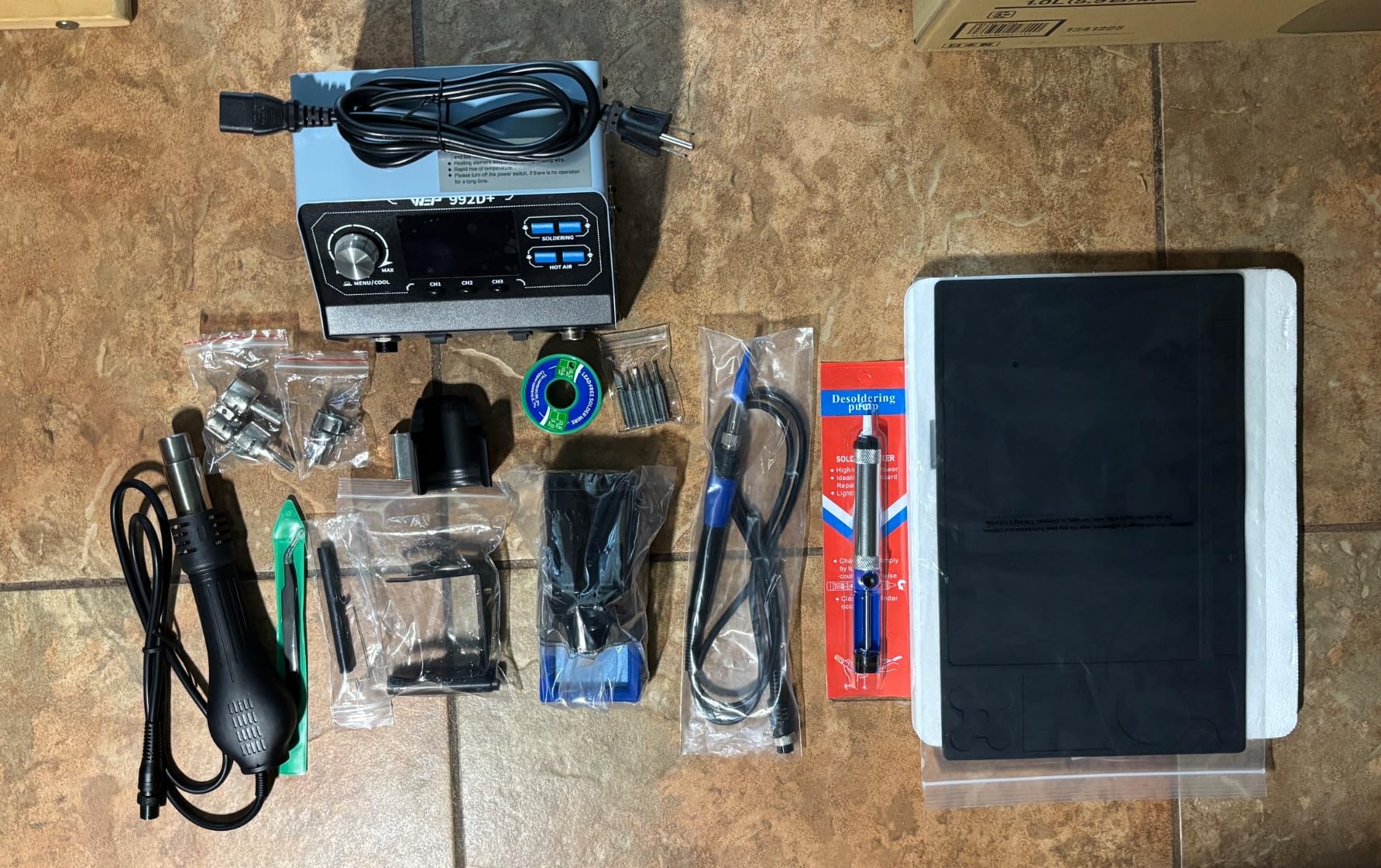 WEP 992D+ 2-in-1 Soldering Iron Kit and Hot Air Rework Station customer photo 1