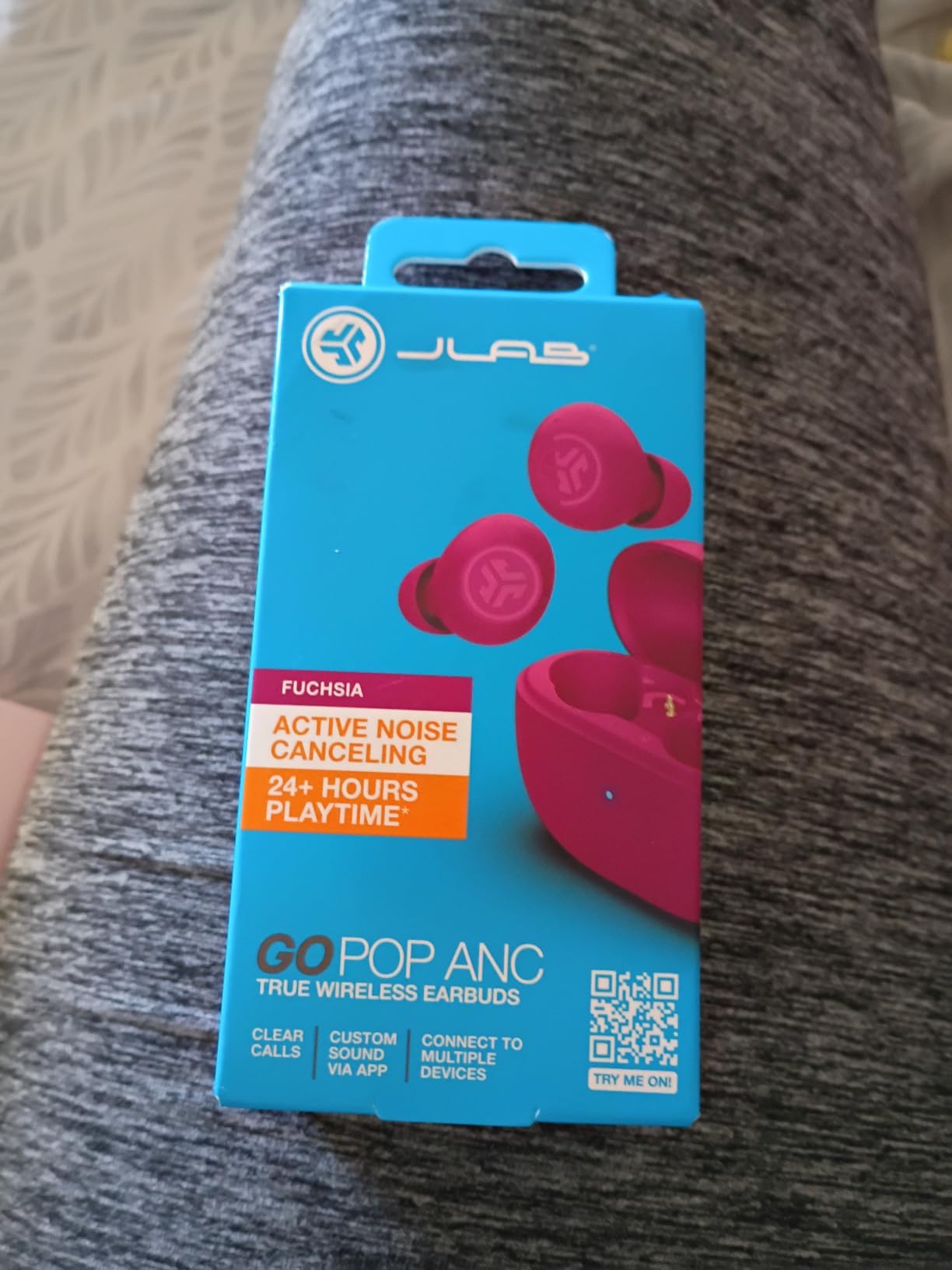 JLab Go Pop ANC True Wireless Earbuds & Charging Case, Transparent Teal, Active Noise Cancelling, 10mm Drivers, Dual Connect, Customize Your Sound with App, Be Aware Mode, MEMS Microphone customer photo 1