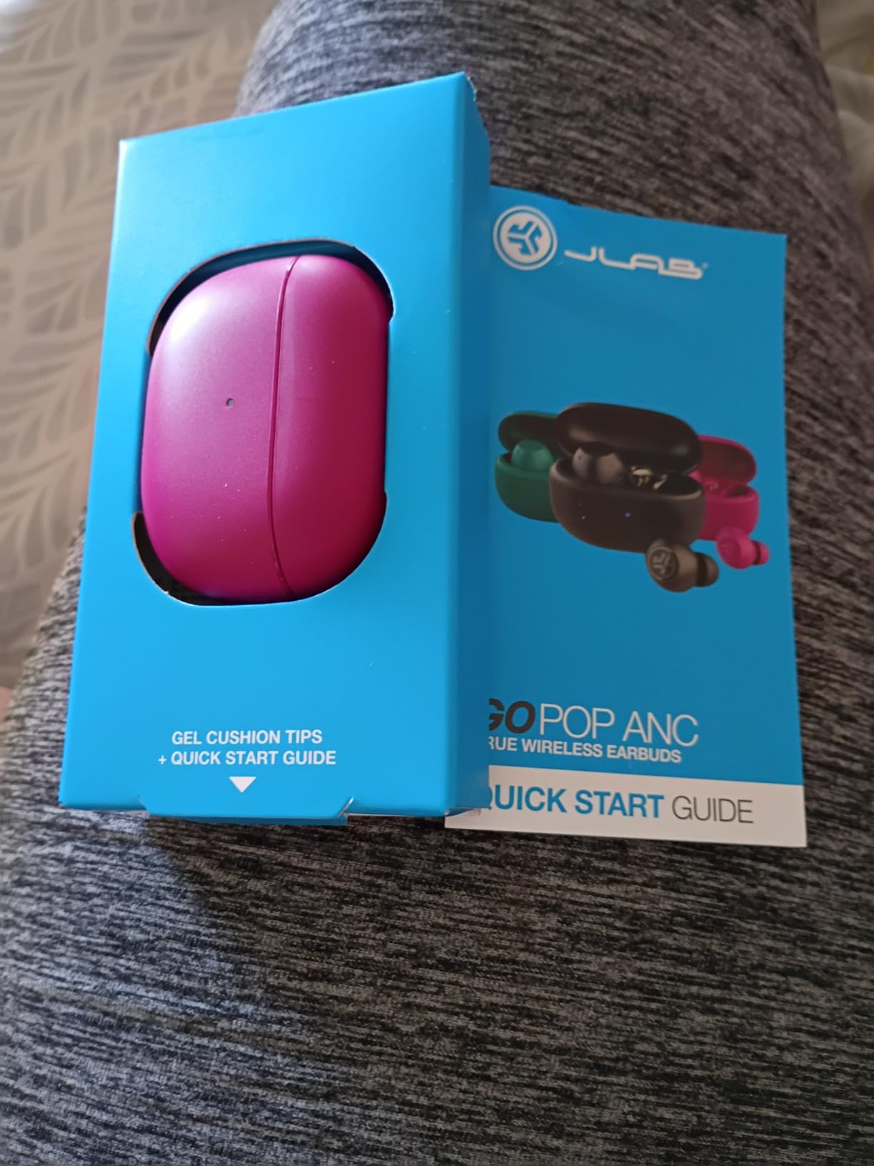 JLab Go Pop ANC True Wireless Earbuds & Charging Case, Transparent Teal, Active Noise Cancelling, 10mm Drivers, Dual Connect, Customize Your Sound with App, Be Aware Mode, MEMS Microphone customer photo 2