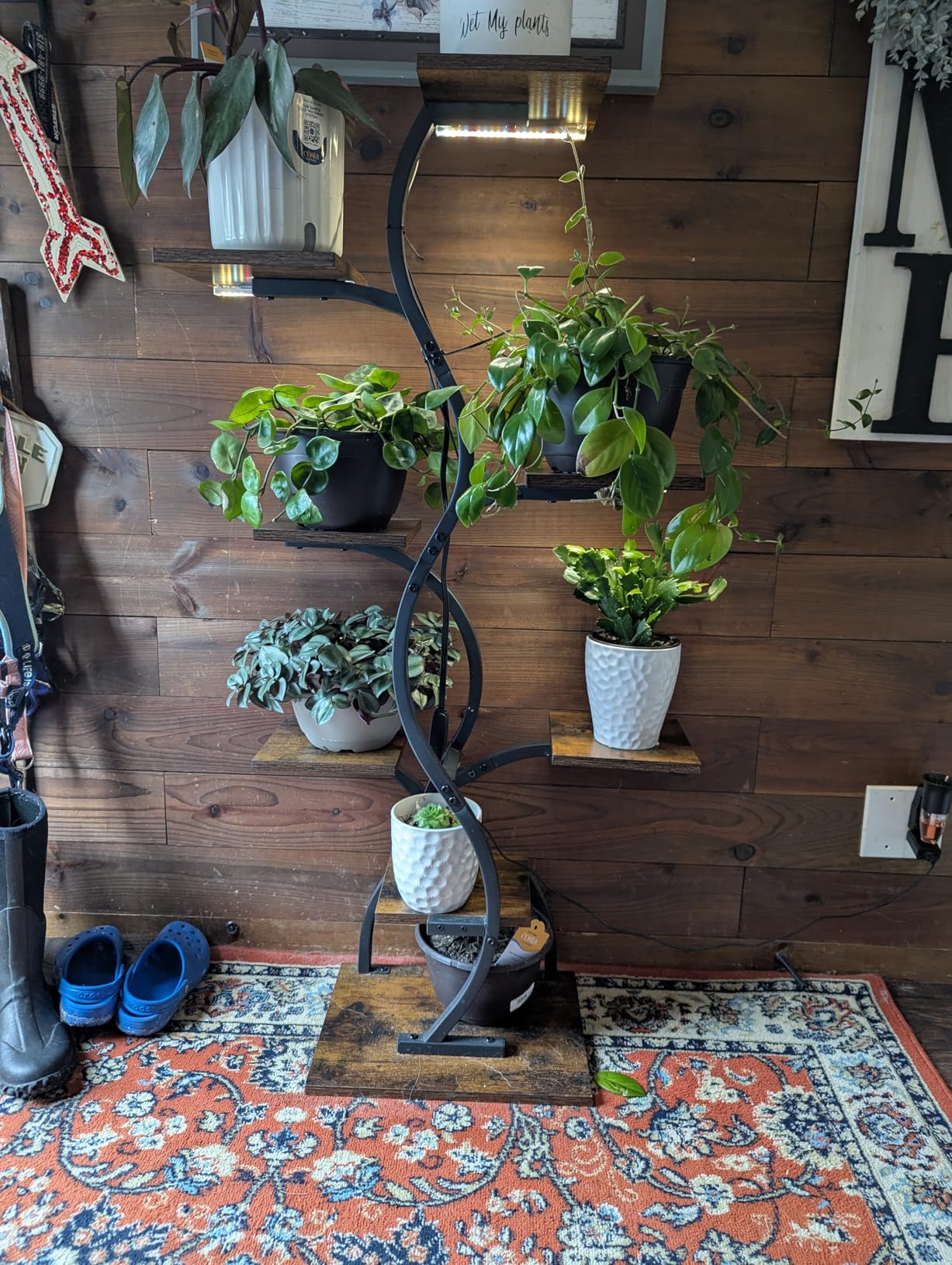 Plant Stand Indoor with Grow Light - 8 Tiered Plant Shelf Indoor, Corner Plant Stand, 49