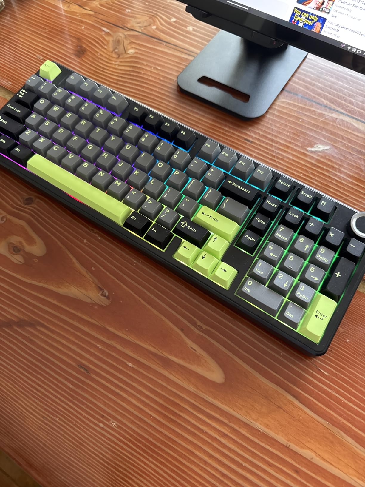 AULA F99 Pro Wireless Mechanical Keyboard with Knob,Creamy Sound,Tri-Mode BT5.0/USB-C/2.4GHz Hot Swappable Keyboard,Gasket Structure,RGB Backlit Computer Gaming Keyboards customer photo 1