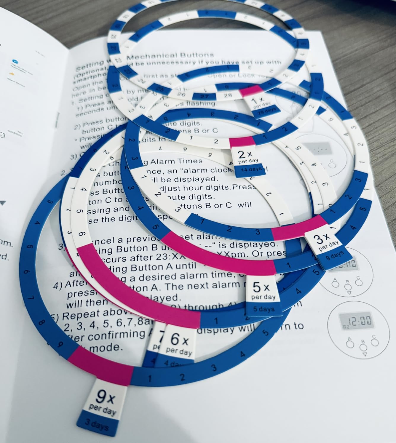 EziMedPil Bluetooth Pill Dispenser w/Sound & Light Alerts, up to 9 Alarms/Daily, Key Lock, LCD & Easy Setup on SmartLife App, 28-Day Medication Dispenser for Prescriptions, Vitamins & More, Clear Lid customer photo 2