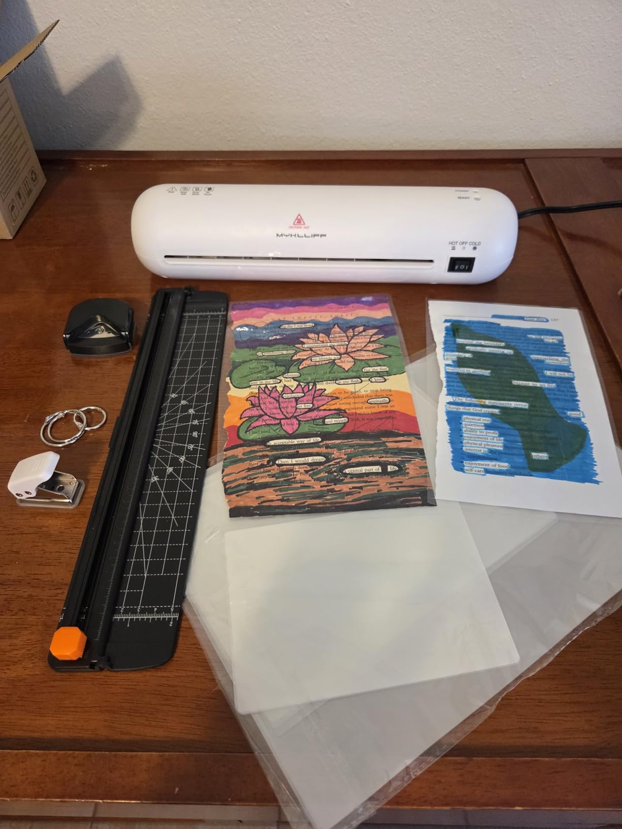 MYKLLIFF 9-Inch Portable Thermal Laminator with Hot & Cold Modes, White customer photo 1