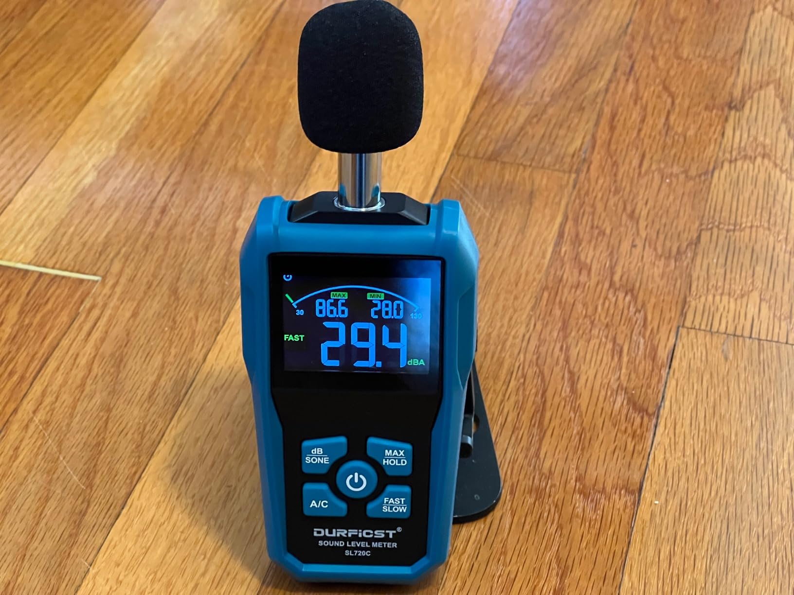 Decibel Meter, DURFICST Sound Level Meter with LCD Color Screen, 30-130dB SPL Meter with A/C Weighting, Data Hold, MAX/MIN,dB/SONE Unit,FAST/SLOW Response,for Home, Office, Factory, Noisy Neighbors customer photo 1