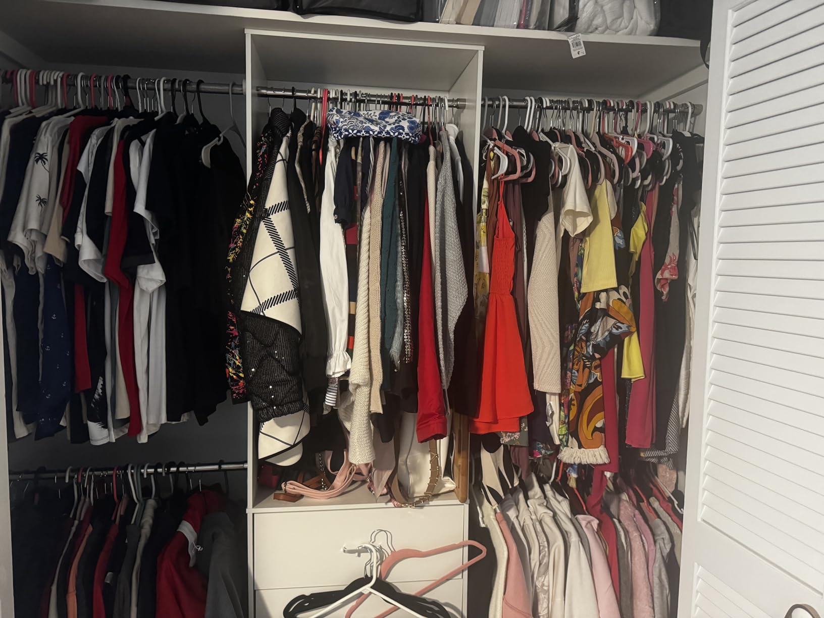 Aheaplus Closet System, Closet Organizer with 3 Wooden Drawers, Walk-in Closet Wardrobe Clothes Rack with 4 Hanging Rods customer photo 2