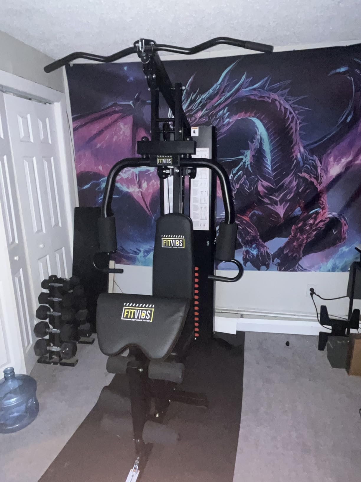 BalanceFrom Multifunctional Steel Frame Home Gym Machine with Floor Mat - 160-Pound Weight Stack customer photo 1