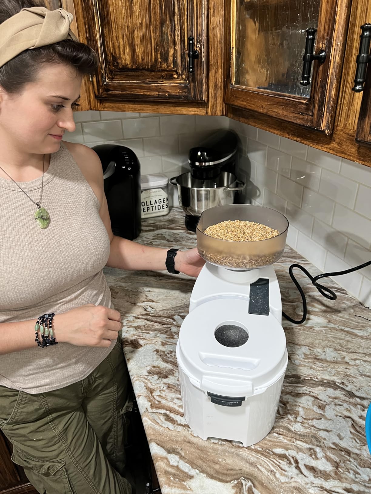 NutriMill Impact Compact High Speed Electric Grain Mill for Fresh Flour Wheat Grinder with Stainless Steel Milling Heads customer photo 2