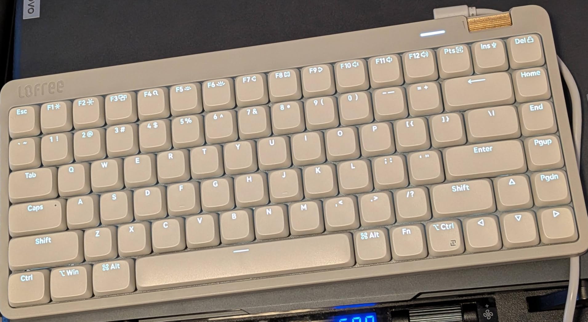 Flow Lite 84 Keys Low Profile Mechanical Keyboard, 75% Swappable Rechargeable Wireless Keyboard with 2.4G Receiver, Bluetooth and Wired Connection for Windows, Mac/Specter Linear Switches (Off-White) customer photo 1