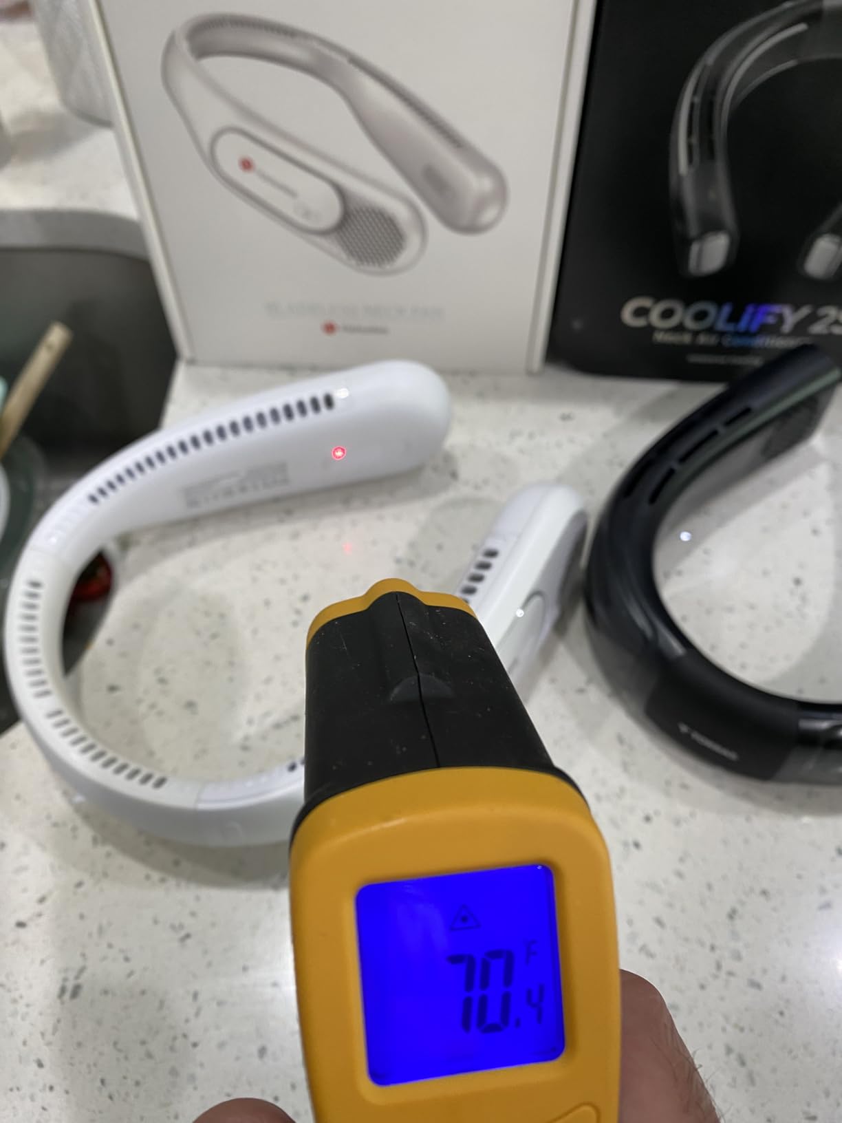 RANVOO AICE LITE Plus 2025 Max Cooling Airflow [No.1 Coolest & Most Durable] Neck Air Conditioner, Ultimate Immersive Personal AC 6000 mAh Rechargeable Neck Fan Blow Cold Air, Gifts for Mom/Dad, White customer photo 1