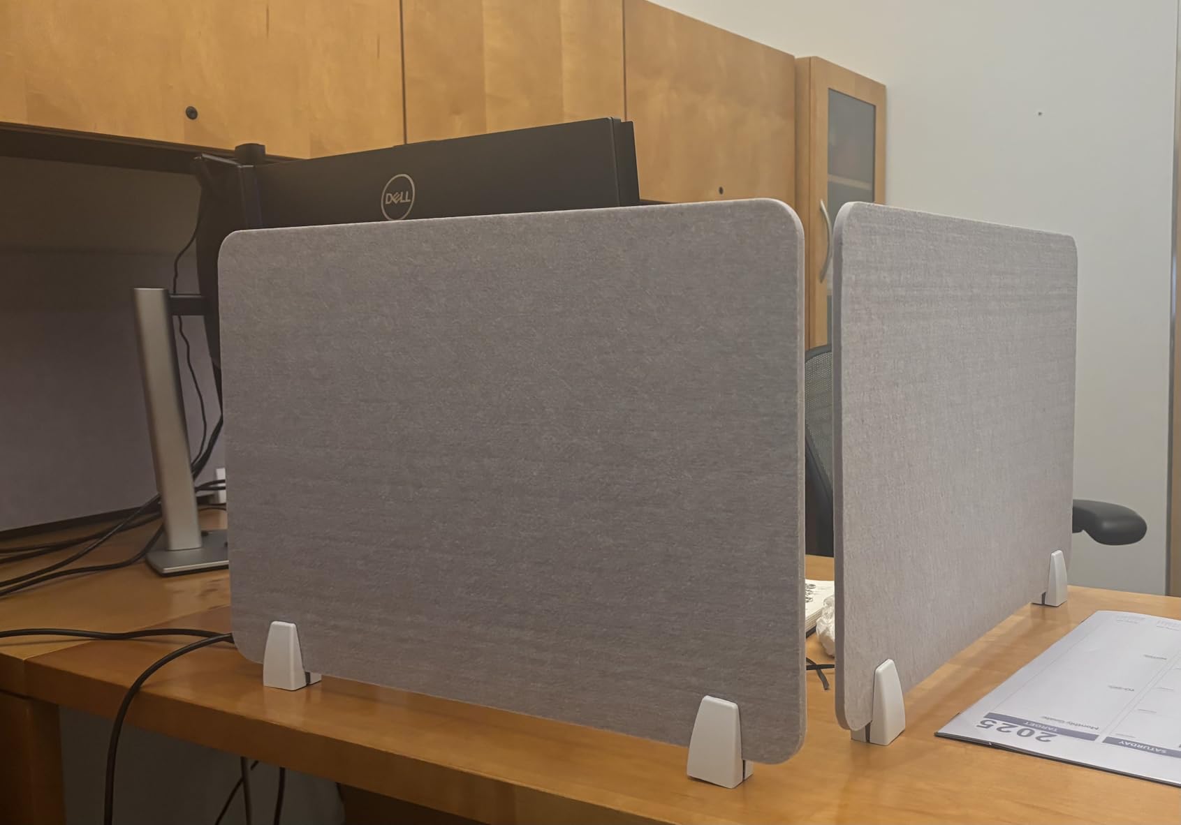 4 Pack Acoustic Desk Panel Privacy Desk Dividers 16x24 Inch Noise Reducing Desk Privacy Panel with Metal Clip for Student Offices School customer photo 1