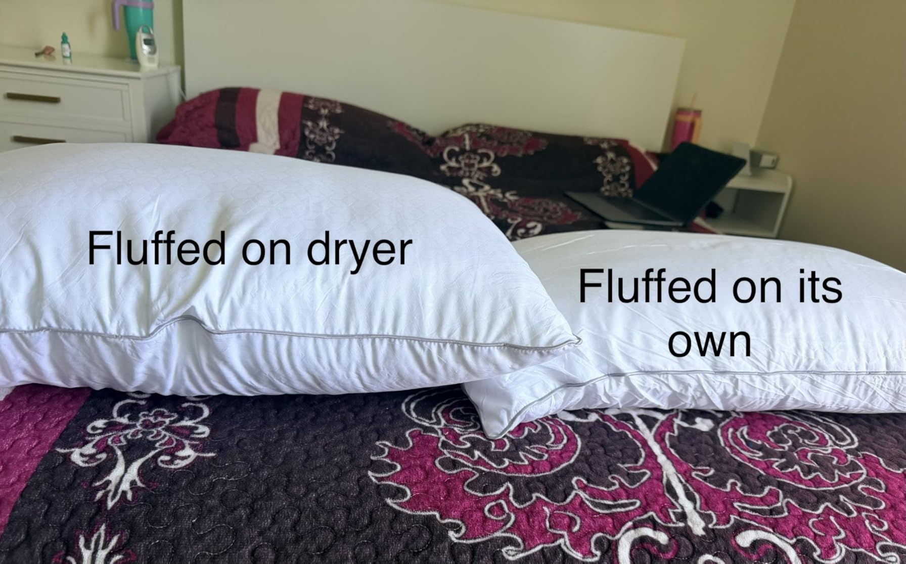 Sasttie Pillows Queen Size Set of 2, Bed Pillows for Side, Back, and Stomach Sleepers - Oeko-Tex Certified Down Alternative Plump Filling - Hotel Quality and Machine Washable, 2 Pack customer photo 1