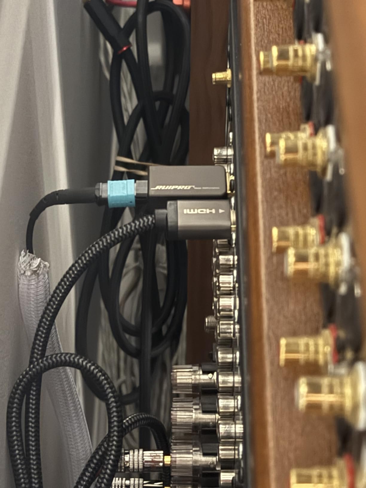 RUIPRO 8K Detachable Full Fiber Optic Armored HDMI 2.1 Cable 50FT, Ultra High Speed 48Gbps, Support 8K@60Hz 4K@120Hz, Dynamic HDR, eARC, Compatible with PS5/Xbox/Blu-ray/TV/Monitor/Projector customer photo 2