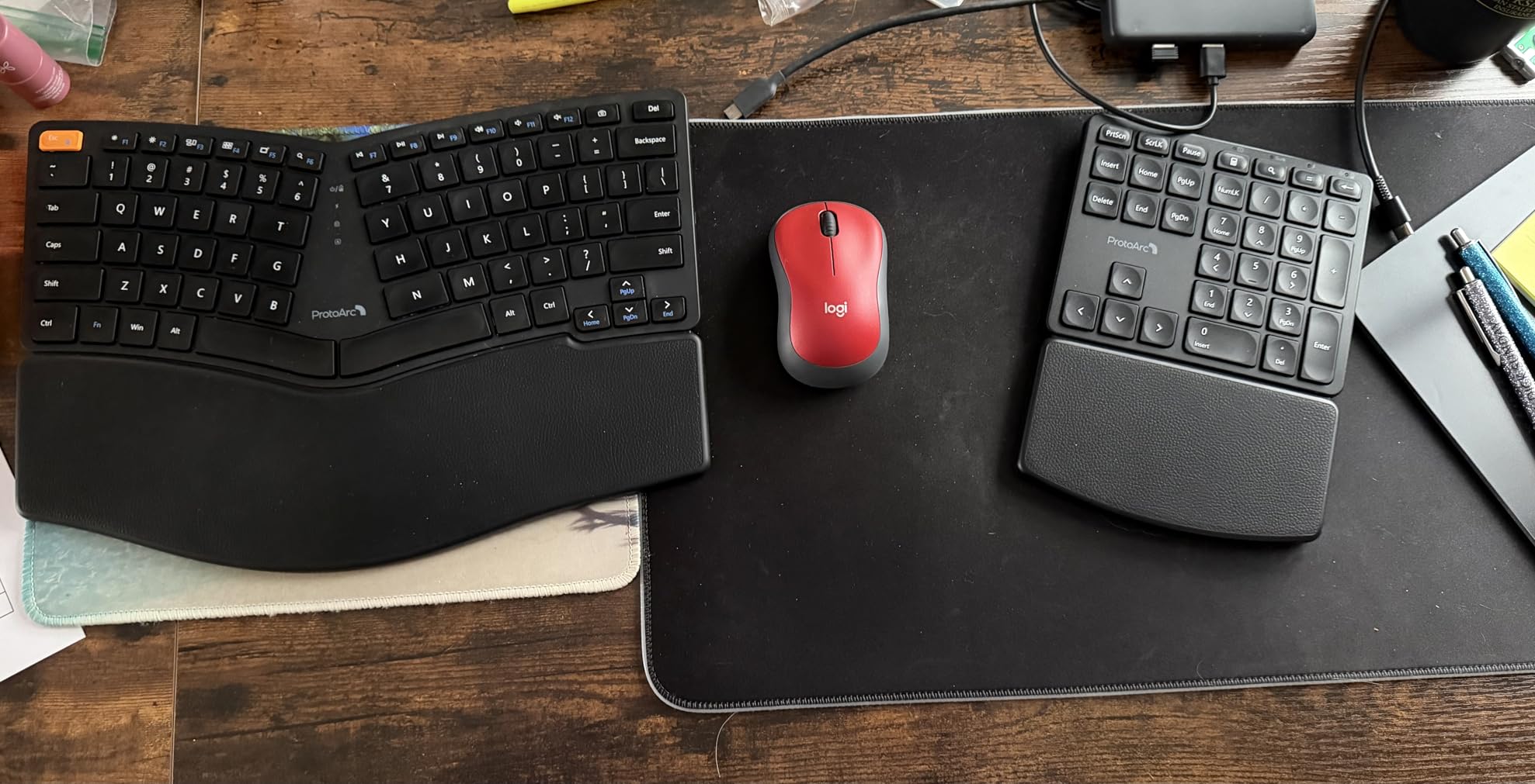 ProtoArc Wireless Ergonomic Keyboard, EK04 2.4GHz USB Wireless Ergo Keyboard with Separate Numeric Keypad, Split Design, Hard Wrist Rest, Rechargeable, for Windows PC/Laptop/Desktop customer photo 1