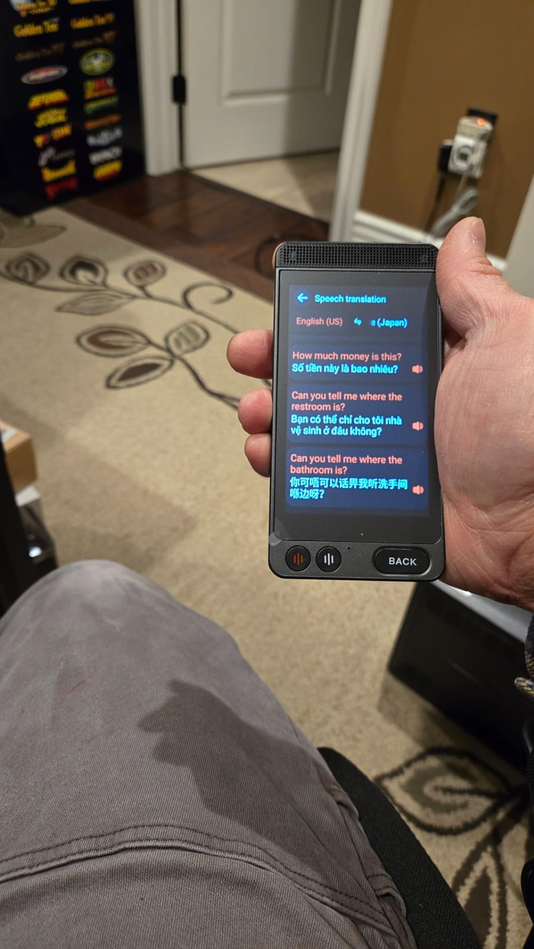 Language Translator Device, 142 Languages AI Translator with 2000mA Battery, Two Way Real-Time Voice Translation, Portable Smart Instant Translator for Voice/Text/Photo customer photo 1