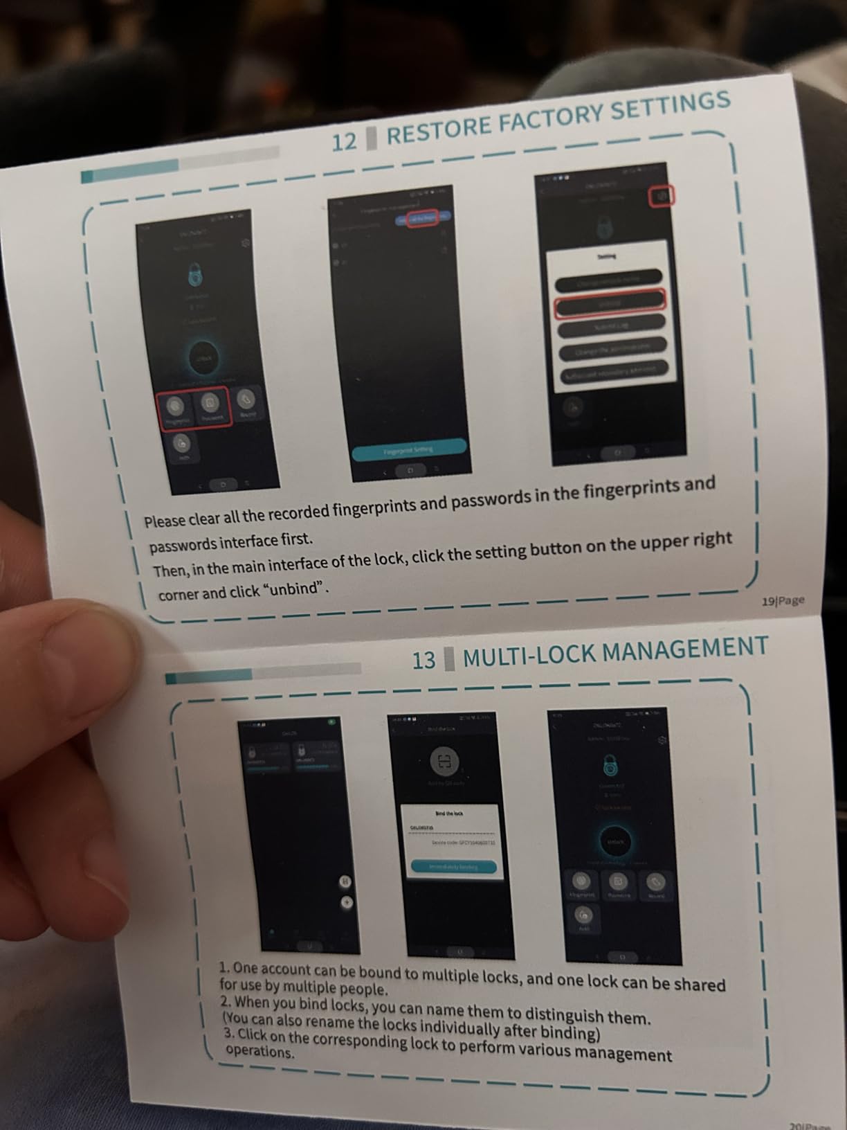 SFW New Smart Lock Boxes, Fingerprint Key Box Bluetooth Key Box with App Control & Passcode, Waterproof Wall Mounted & Door Hanging Security Lock Box (Fingerprint Unlock) customer photo 1