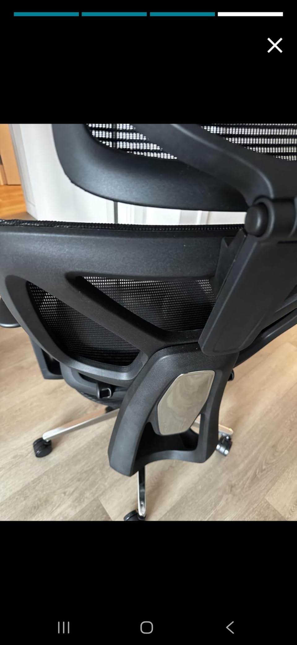 FLEXISPOT ErgoX Premium Ergonomic Office Chair with Footrest- Adjustable 3D Armrests, Dynamic Lumbar Support, Recline & Tilt Function, Mesh Seat, for Home & Office Use, Cream customer photo 2