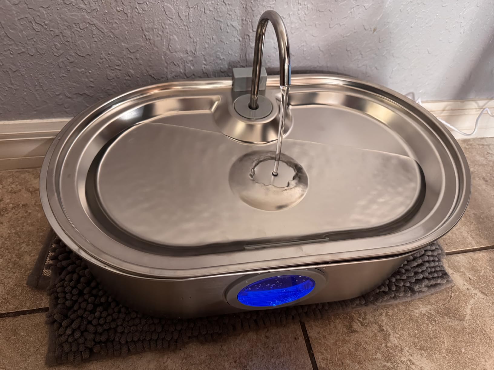 3.4Gal Dog Water Fountain for Large Dogs, 13L Stainless Steel Large Pet Fountain with Deeper & Wider Drinking Area, Automatic Dog Water Bowl Dispenser with Water Window customer photo 2