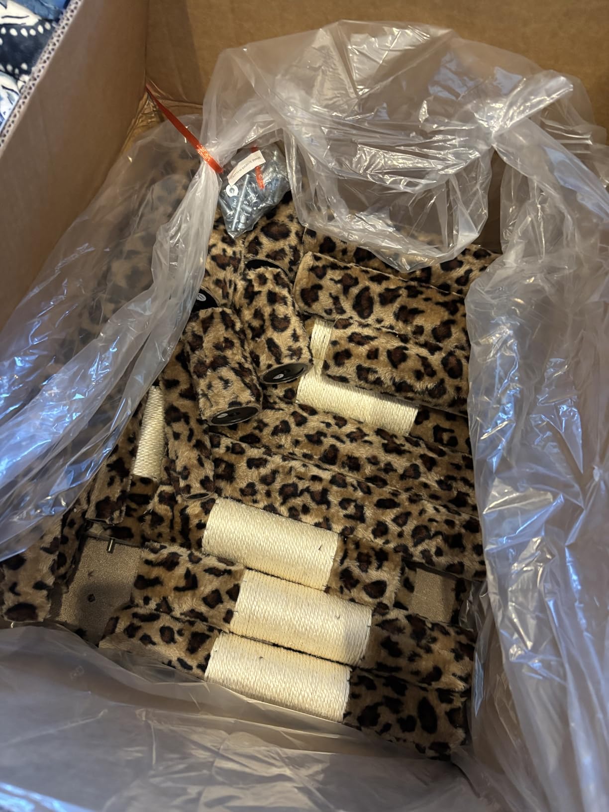 Allewie 81 Inches Tall Cat Tree/Multi-Level Large Climbing Tree House and Towers for Big Feline/Condo and Hammock/Scratching Post/Wide Base/Dark Grey customer photo 2