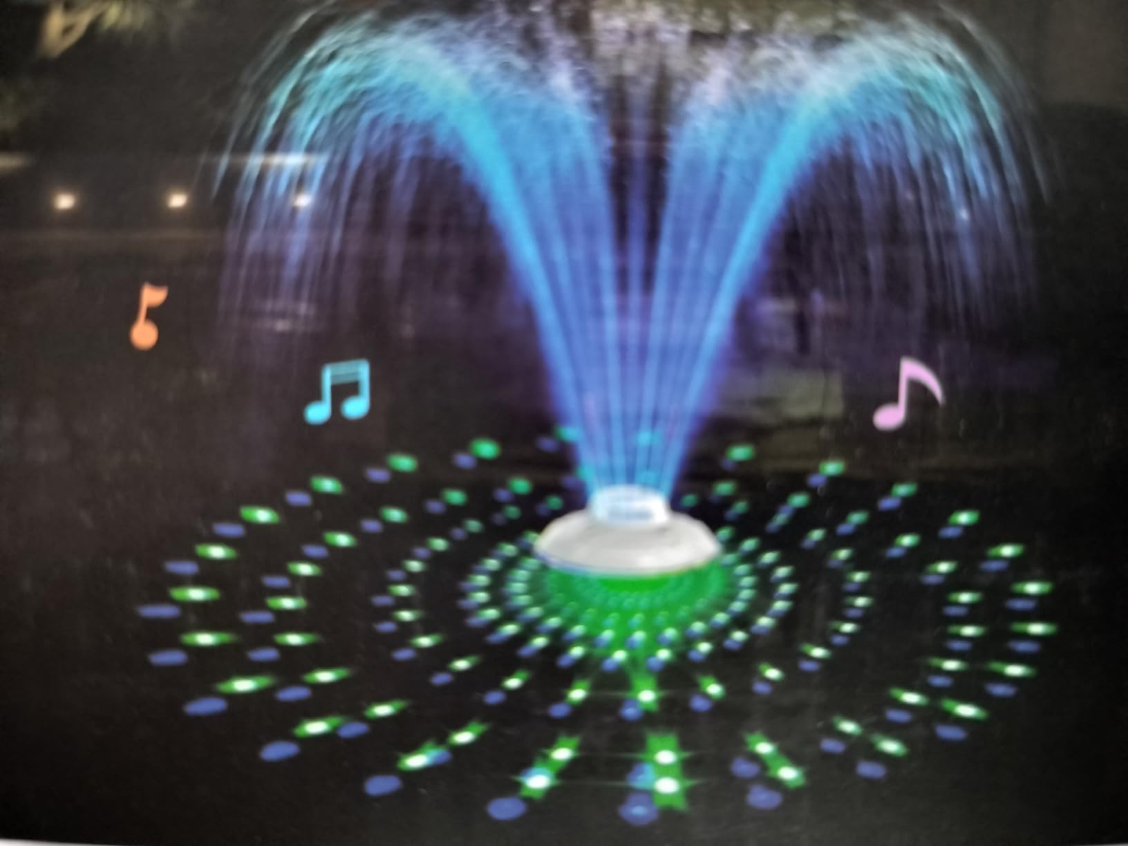 KingSom 3 in 1 Bluetooth Pool Speaker with Pool Fountain Light, Floating Pool Speaker for Pool, IP68 Waterproof Hot Tub Speakers, Loud Sound, BT5.4, 24H Playtime Pool Water Fountain, White customer photo 1