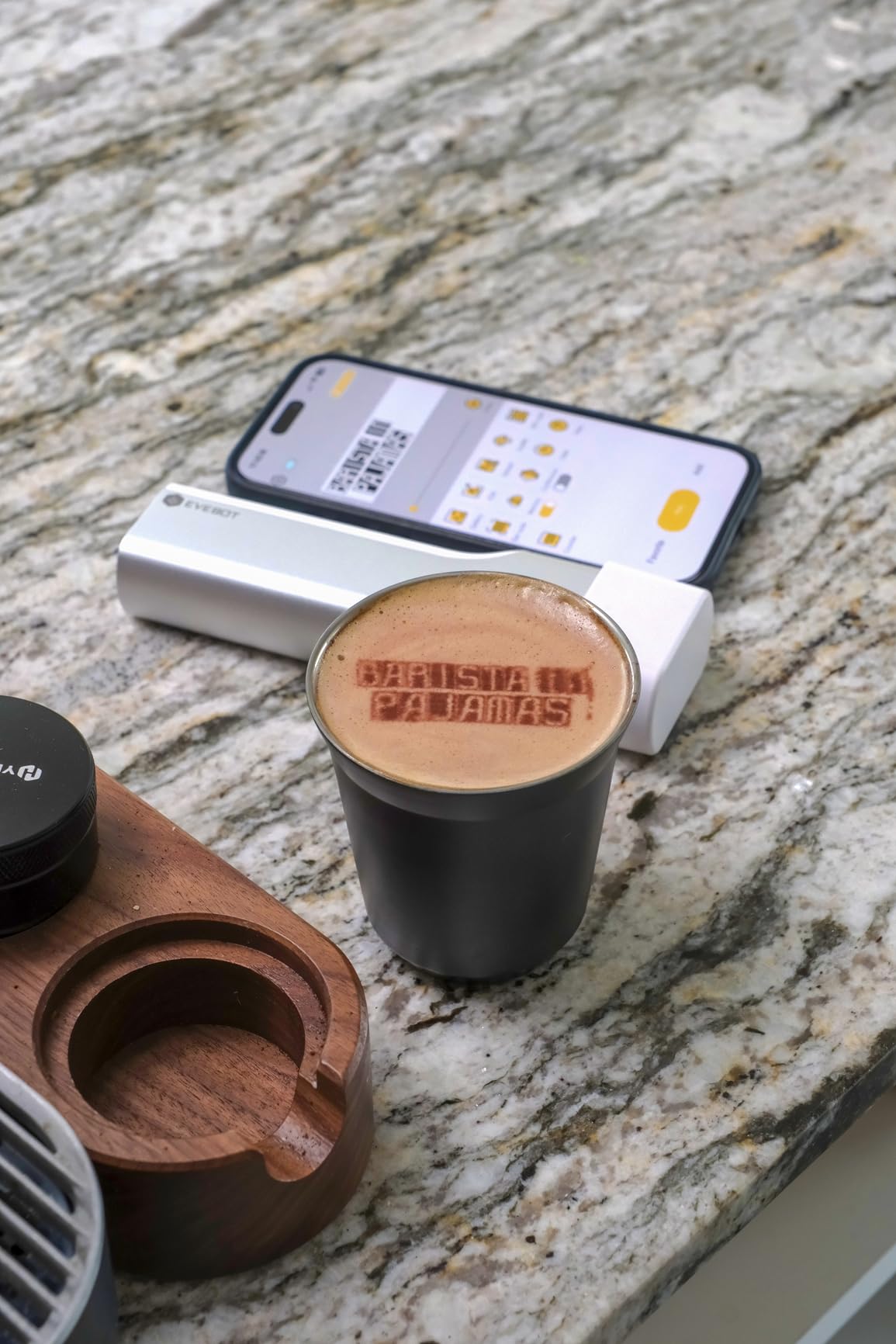 EVEBOT Handheld Food PrintPen Portable Mini Coffee Printer Latte Art Macaron Cookie DIY Design, Bluetooth 4.2-1PCS Black Color customer photo 1