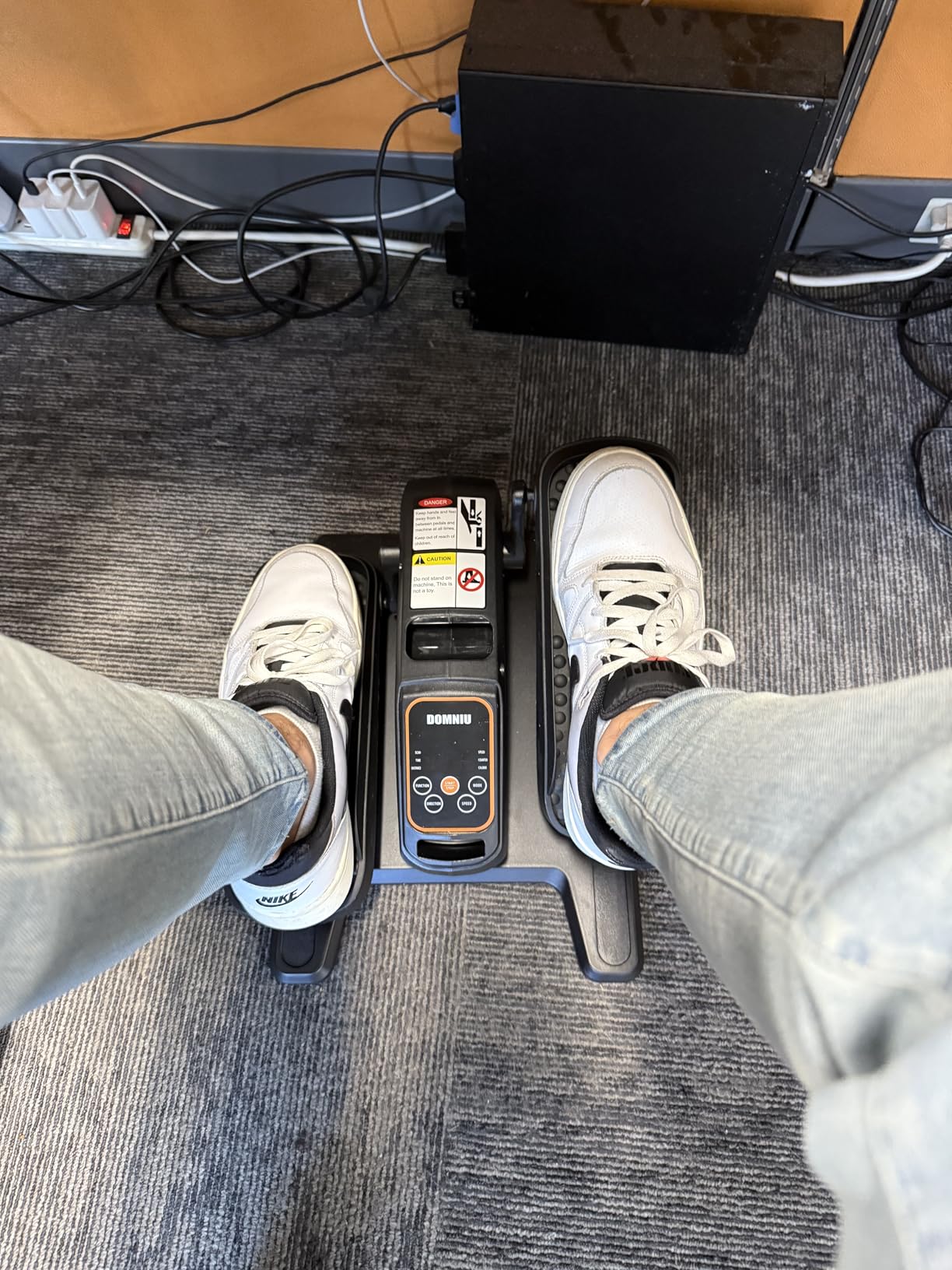 Under Desk Elliptical Machine, Electric Elliptical as Seen on TV for Seniors Adults with 15 Adjustable Speed, Quiet & Portable Electric Seated Pedal Exerciser with Remote Control & 5 Auto Mode customer photo 1