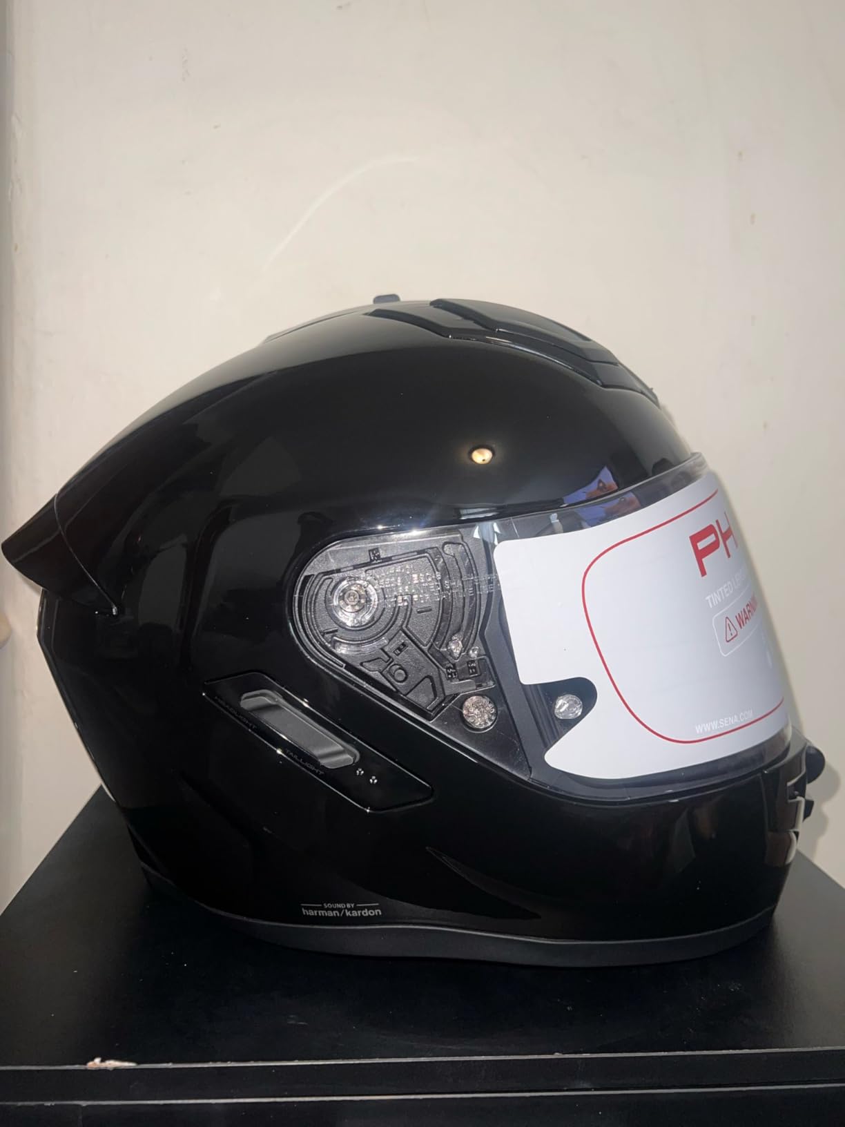Sena Phantom and ANC Full Face Smart Motorcycle Helmet with Integrated Communications, LED Lighting, and 2nd Generation Sound by Harman Kardon customer photo 2