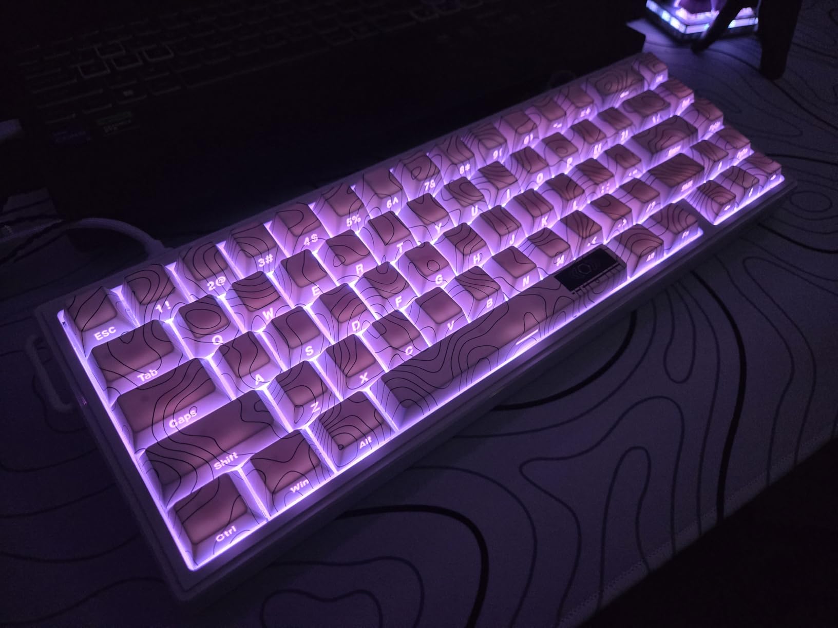 EPOMAKER HE68 Hall Effect Keyboard, 8000hz Polling, 0.01mm Adjustable Trigger, 0.125ms Latency, Creamy Gasket, Snap Key, SOCD, RGB, Wired Magnetic Gaming Keyboard for Mac/PC (White) customer photo 2