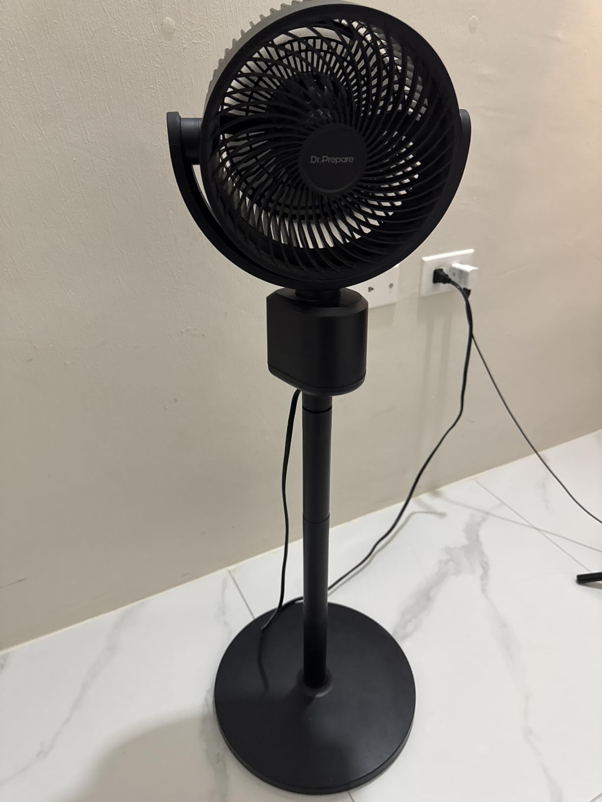 DR.PREPARE Misting Pedestal Fan Kit, Air Circulator Standing Fan with Magnetic Mister, 16-34