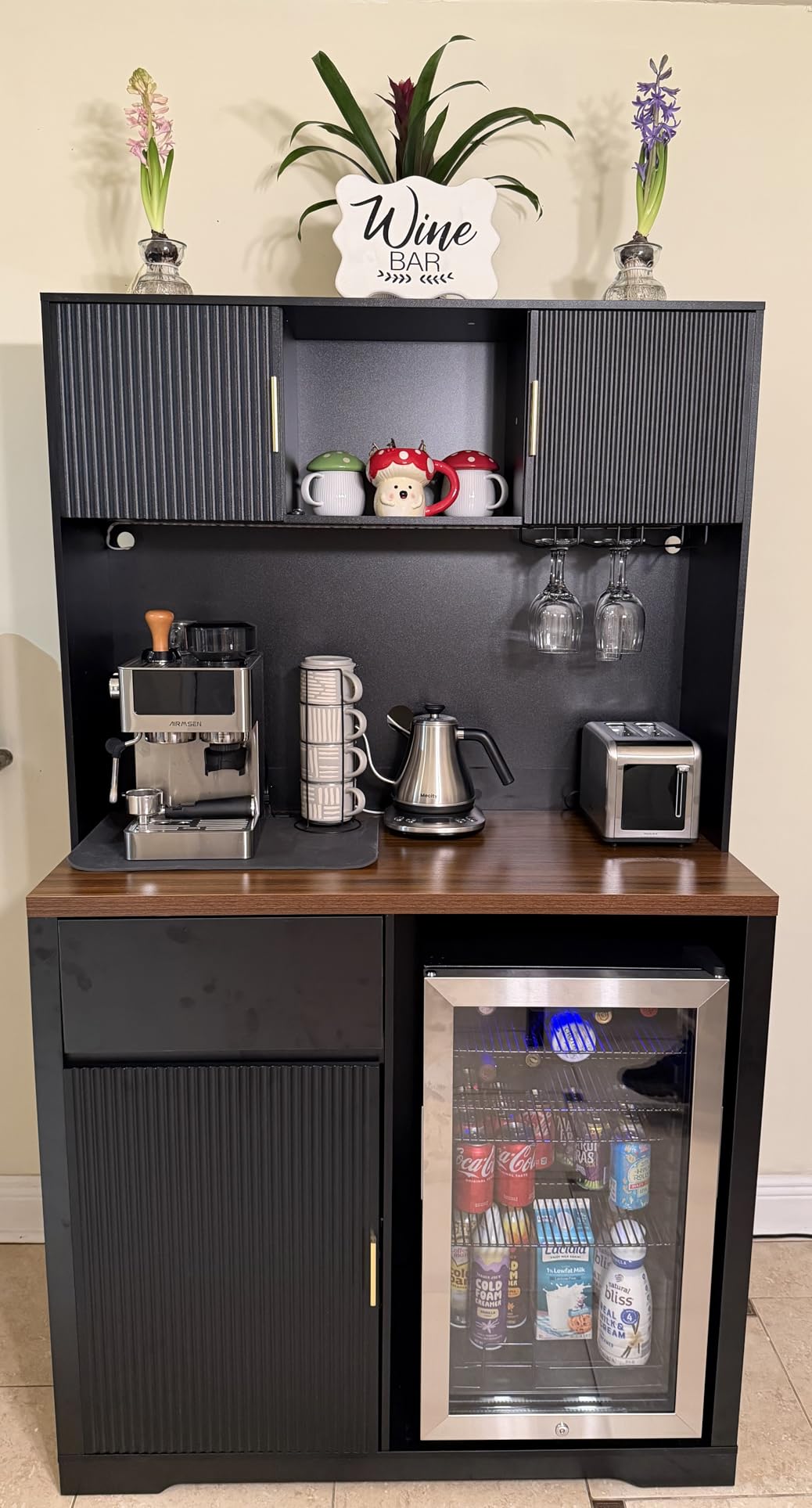 Tylza Commercial Refrigerator with Glass Door Display Beverage Fridge, 350L Upright Beverage Cooler Merchandiser with Rebound Door, Fast Cooling, Low Noise, Black customer photo 1