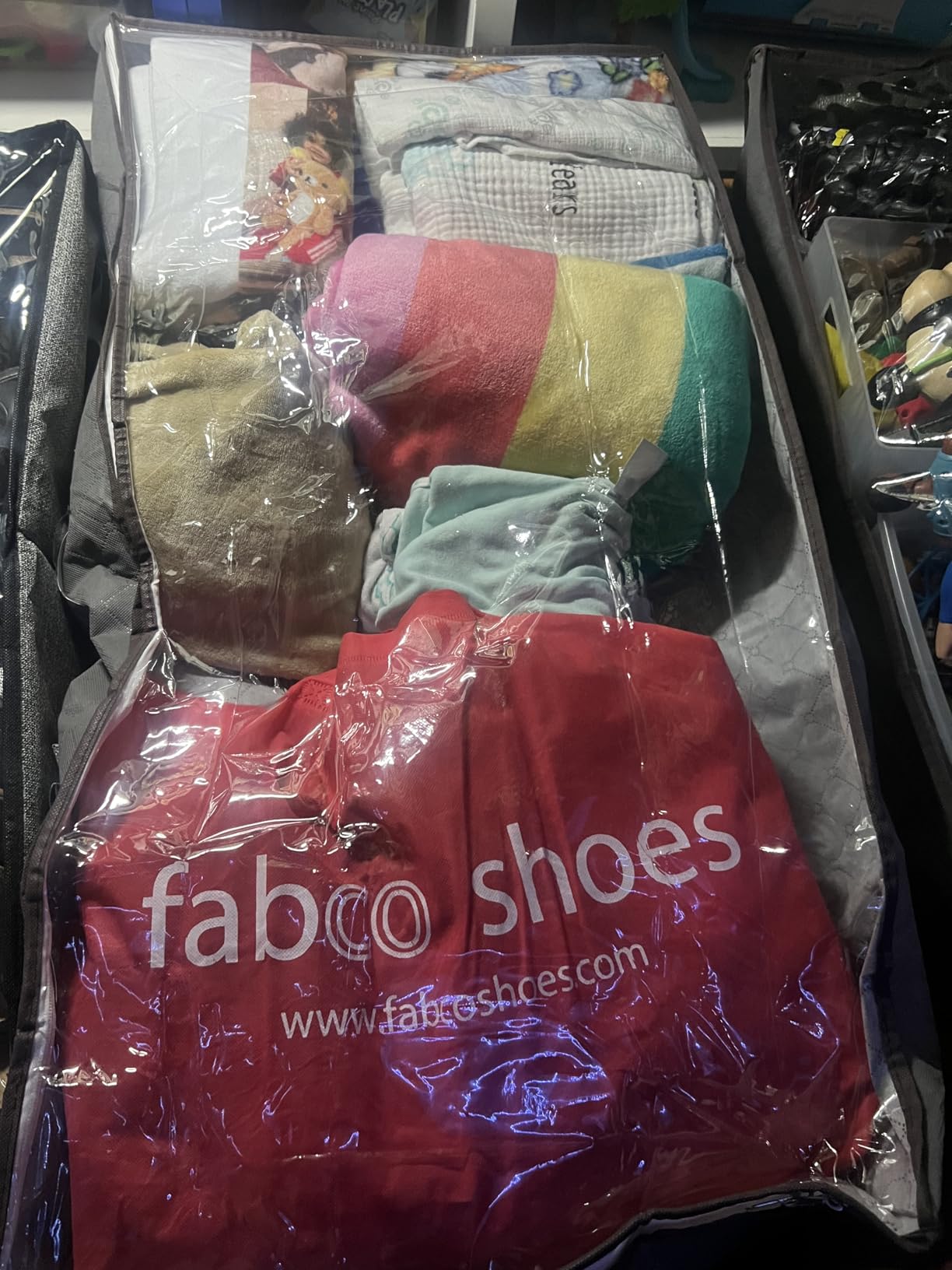 Under Bed Storage Bins - Pack Of 4 Under The Bed Storage Containers For Clothes, Blankets, Winter Clothing, & Shoes - Underbed Storage Containers With Handles, Dual Zippers, & Clear Top customer photo 1