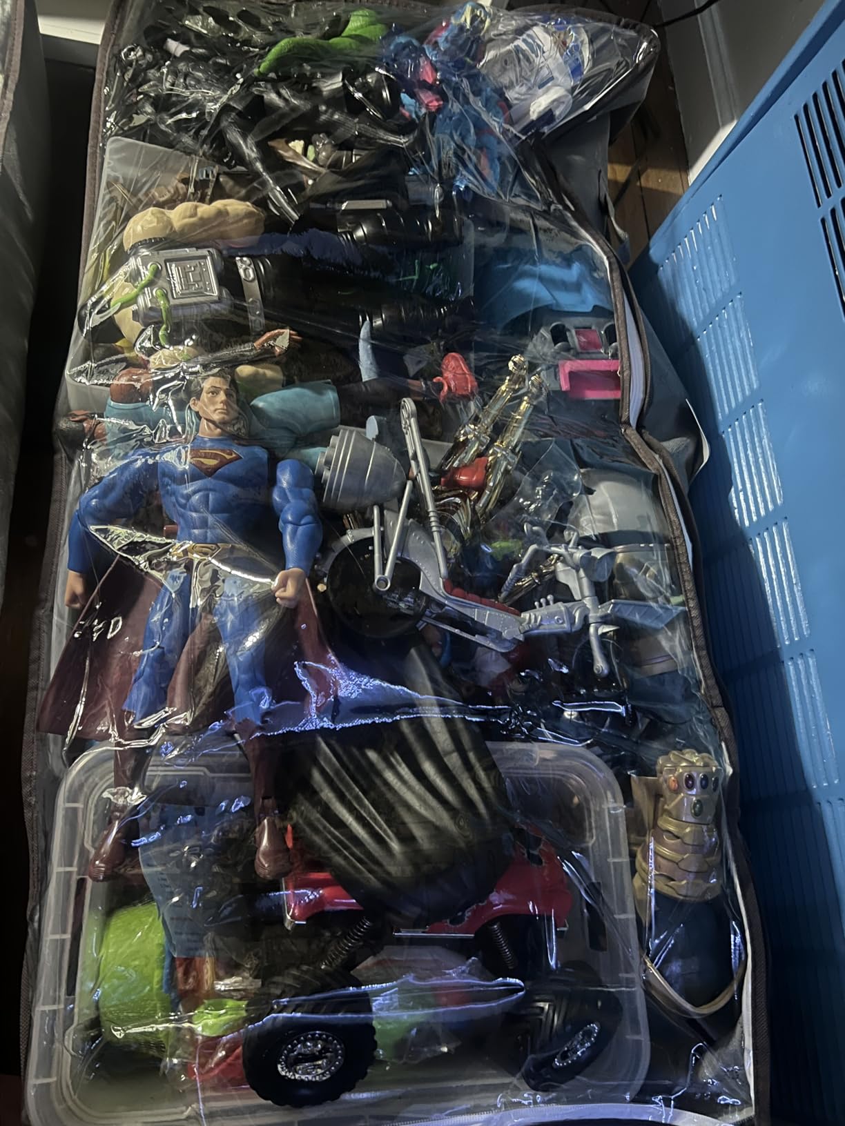 Under Bed Storage Bins - Pack Of 4 Under The Bed Storage Containers For Clothes, Blankets, Winter Clothing, & Shoes - Underbed Storage Containers With Handles, Dual Zippers, & Clear Top customer photo 2