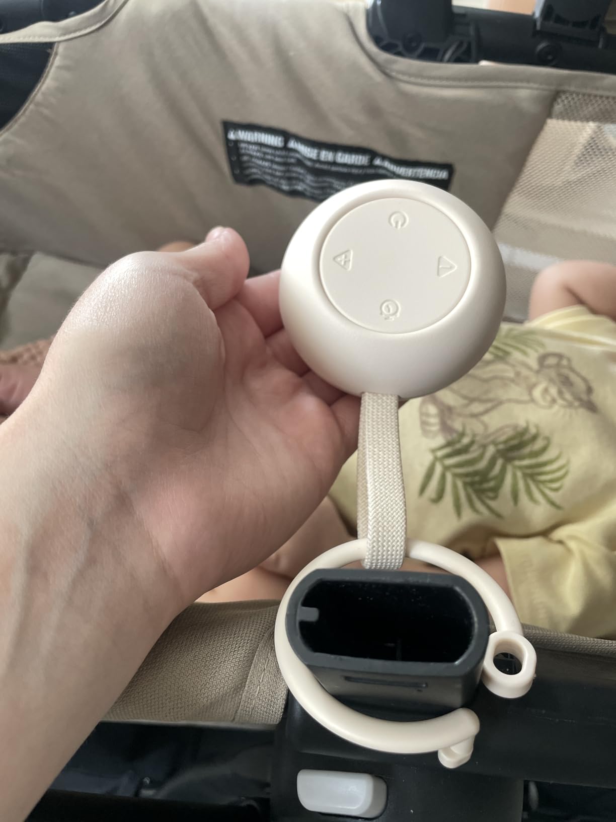 Portable Baby Sound Machine [White Noise for Babies Kids Adults][Timer Function][12 Soothing Sounds][Sleep Soother] 15 Hours Battery Life, Travel, Registry, Gifts, Shower, Clips on Baby Stroller customer photo 1