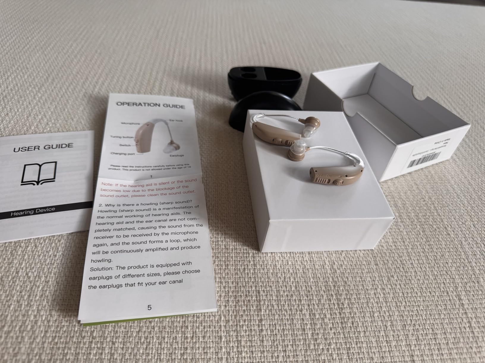 Hearing Aids for Seniors, Rechargeable Hearing Amplifier with Noise Cancelling, Adjustable Volume Control, One Pair Hearing Assist Devices with Charging Box, Black customer photo 1