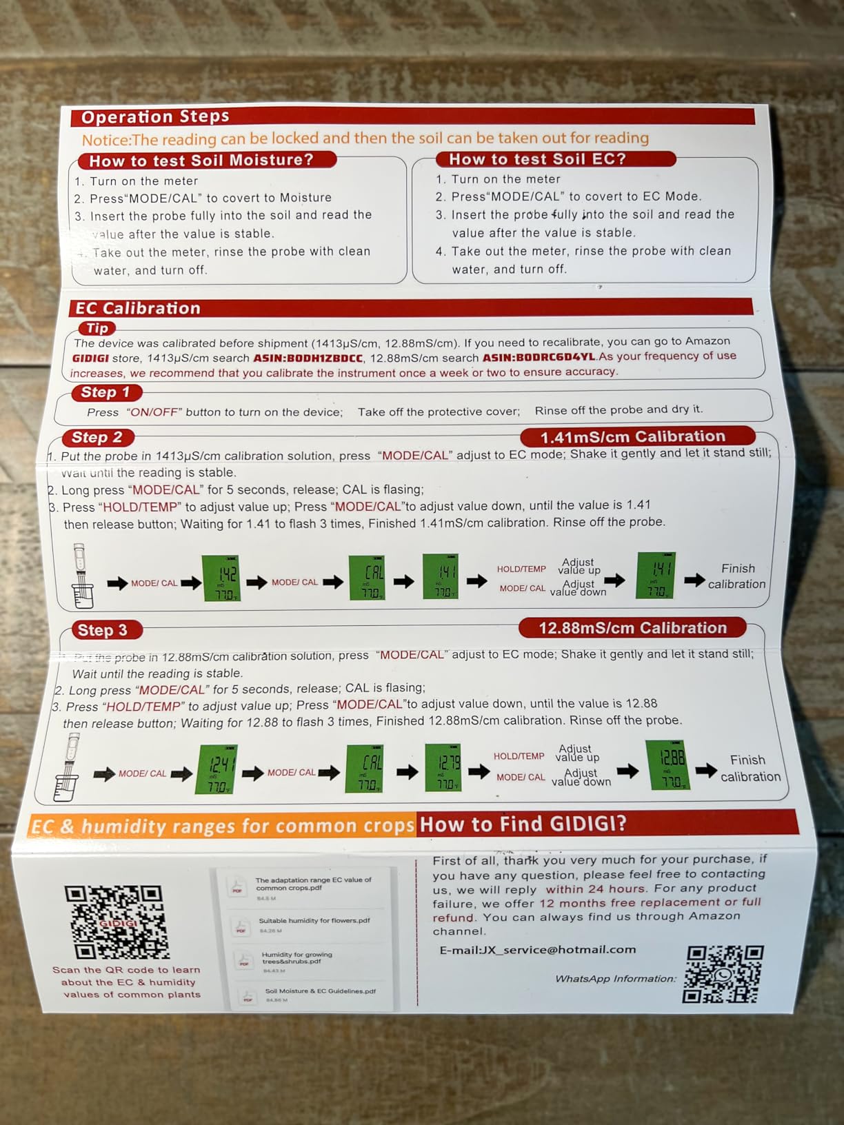 Moisture Meter for Plants, 3 in 1 Digital Soil Moisture Meter, Soil Moisture Meter and Soil EC Meter for Farms, Gardens, Orchards customer photo 2