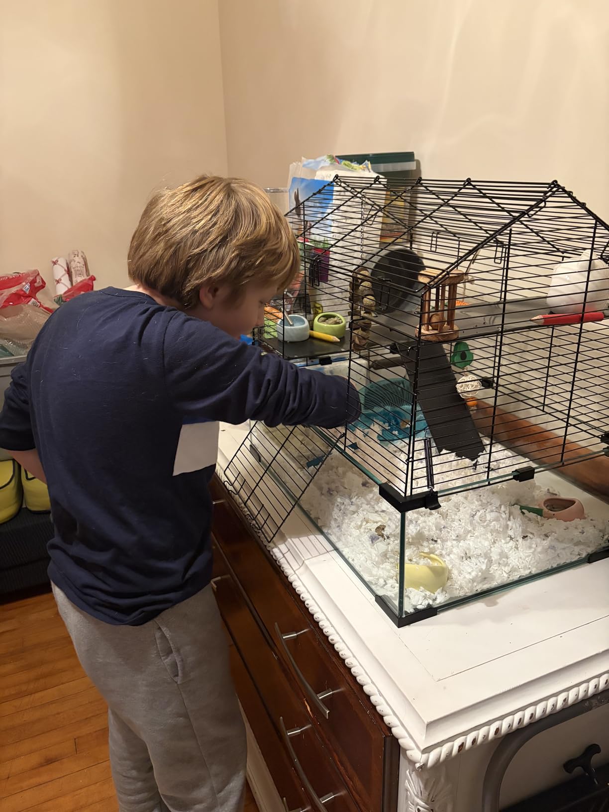 VEVOR Hamster Cage, 360 Viewing Transparent Hamster Habitats, Small Animal Cage customer photo 2