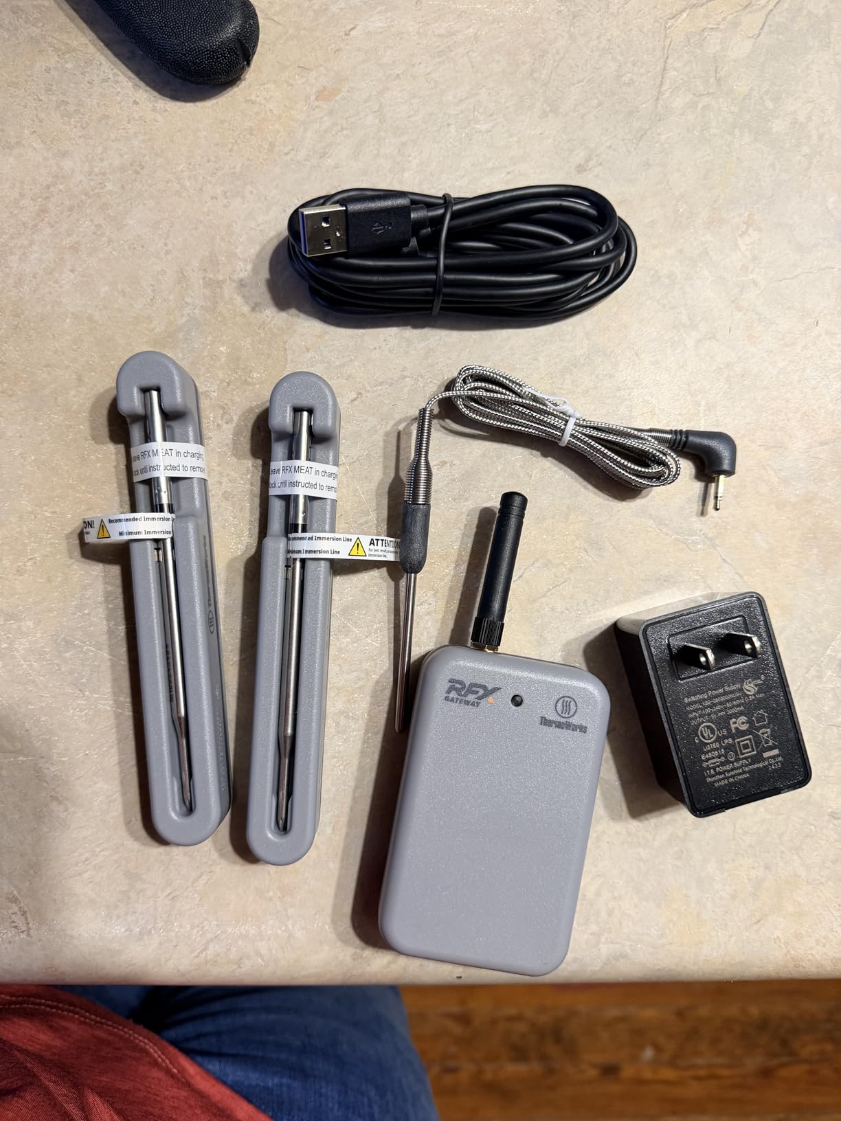 ThermoWorks RFX | Smart Wireless Meat Thermometer | Wi-Fi & Radio Frequency | Stronger Signal Than Bluetooth | Meat Probe for Use in Smoker, Grill, BBQ, Oven - 1-Probe Kit customer photo 2